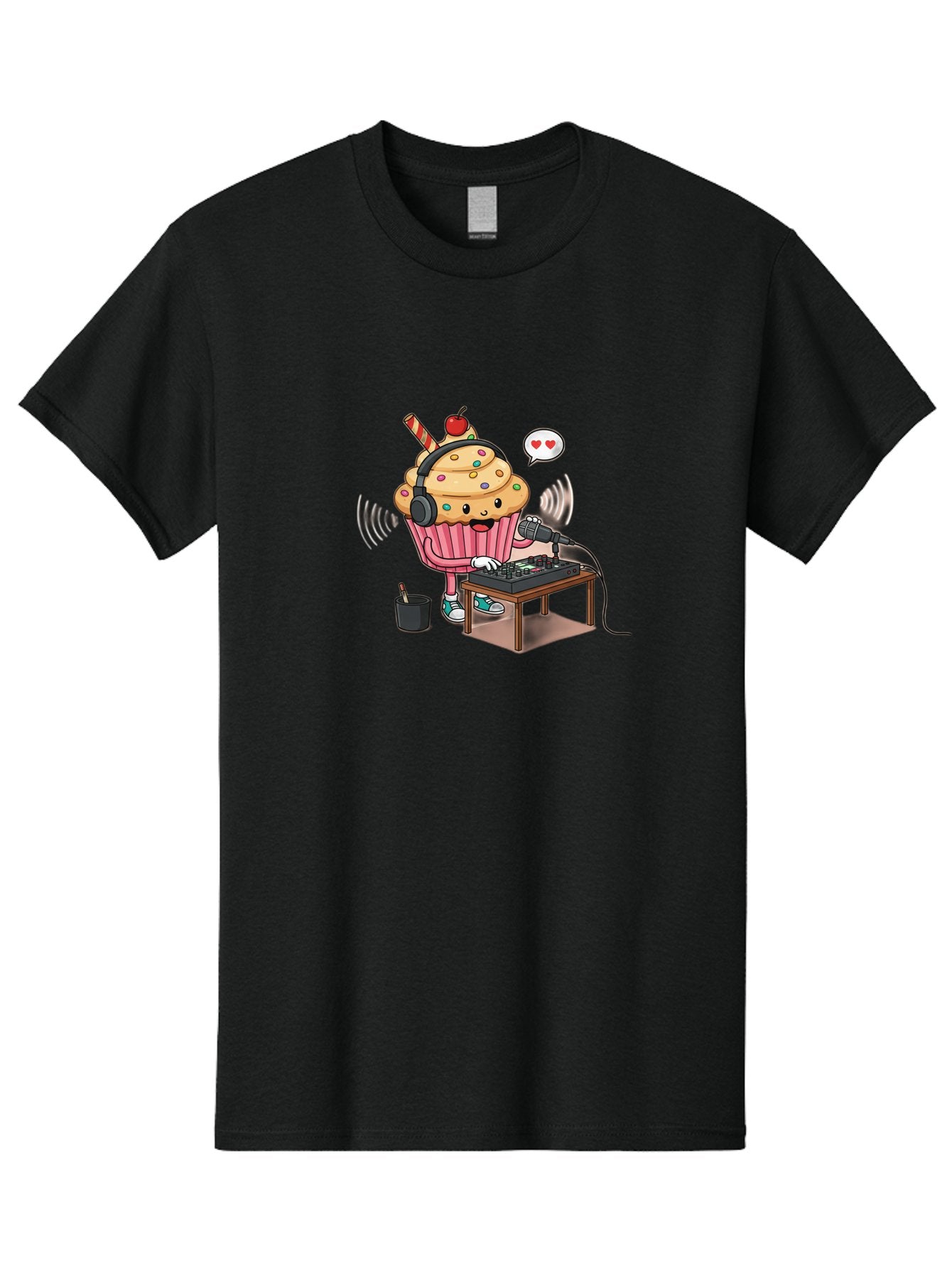Cupcake-Dj-2 Men'S Graphic Tee, 100% Cotton, Comfortable Casual Summer Wear, Machine Washable, Vintage Camera, Old Camera, Antique Camera, Black Camera, Classic Photography, Photography Equipment, Nostalgic Device, Film Camera, Camera Art Bah852 10