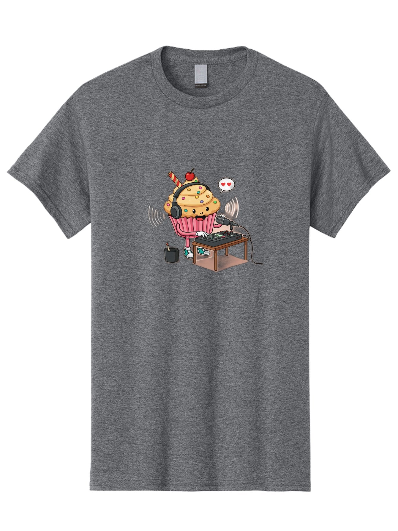 Cupcake-Dj-2 Men'S Graphic Tee, 100% Cotton, Comfortable Casual Summer Wear, Machine Washable, Vintage Camera, Old Camera, Antique Camera, Black Camera, Classic Photography, Photography Equipment, Nostalgic Device, Film Camera, Camera Art Bah852