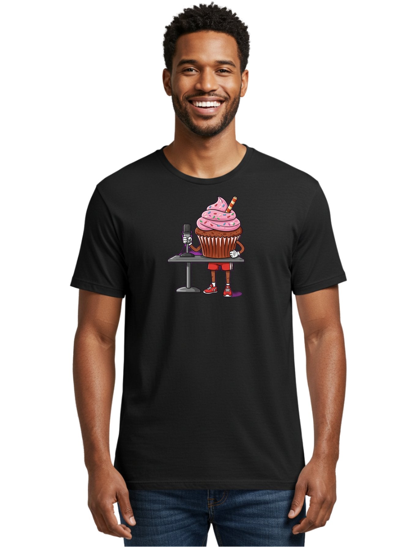 Cupcake-Dj-3 Men'S Graphic Tee, 100% Cotton, Comfortable Casual Summer Wear, Machine Washable, Vintage Camera, Old Camera, Antique Camera, Black Camera, Classic Photography, Photography Equipment, Nostalgic Device, Film Camera, Camera Art Bah853 26