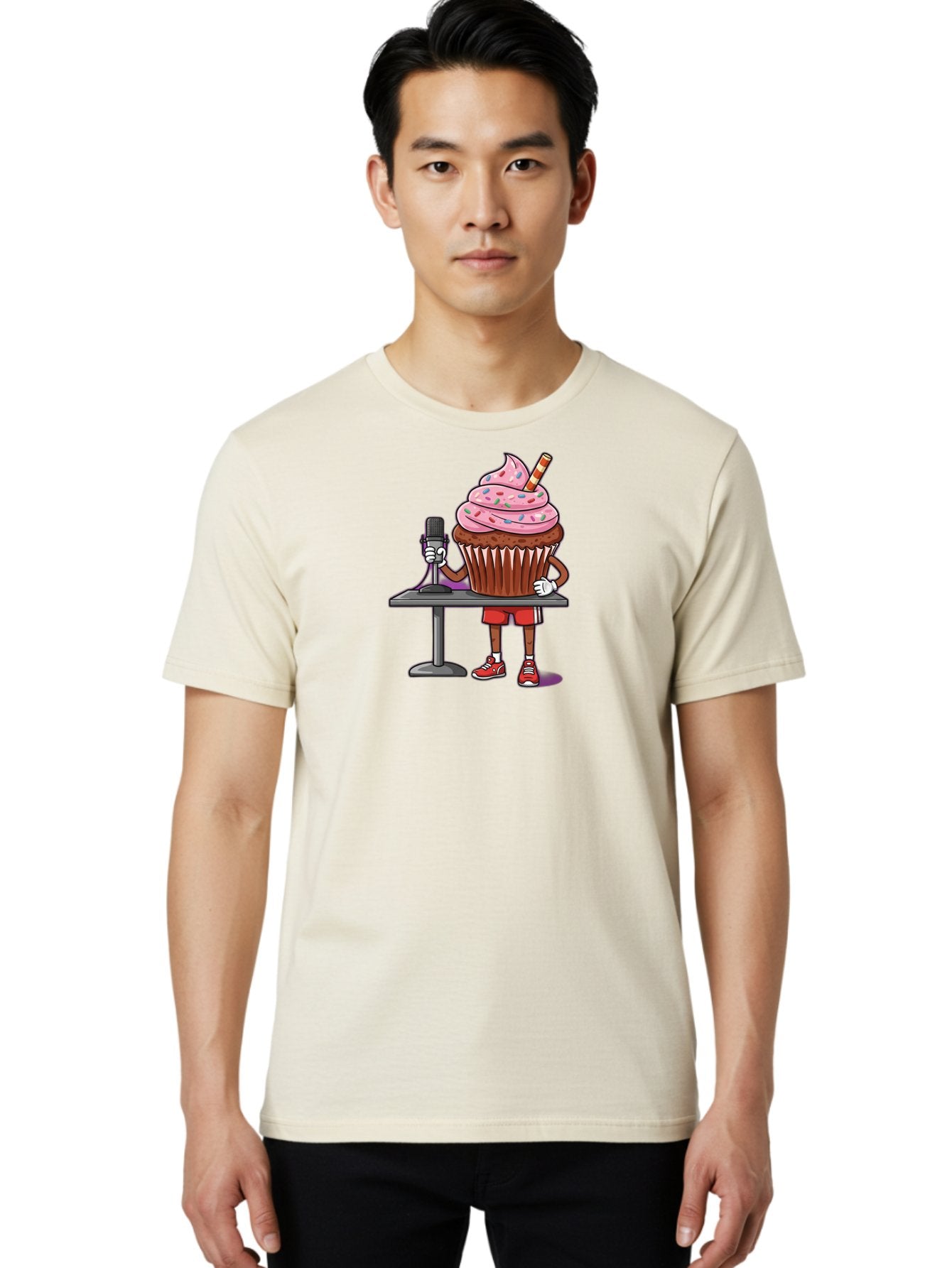 Cupcake-Dj-3 Men'S Graphic Tee, 100% Cotton, Comfortable Casual Summer Wear, Machine Washable, Vintage Camera, Old Camera, Antique Camera, Black Camera, Classic Photography, Photography Equipment, Nostalgic Device, Film Camera, Camera Art Bah853 27