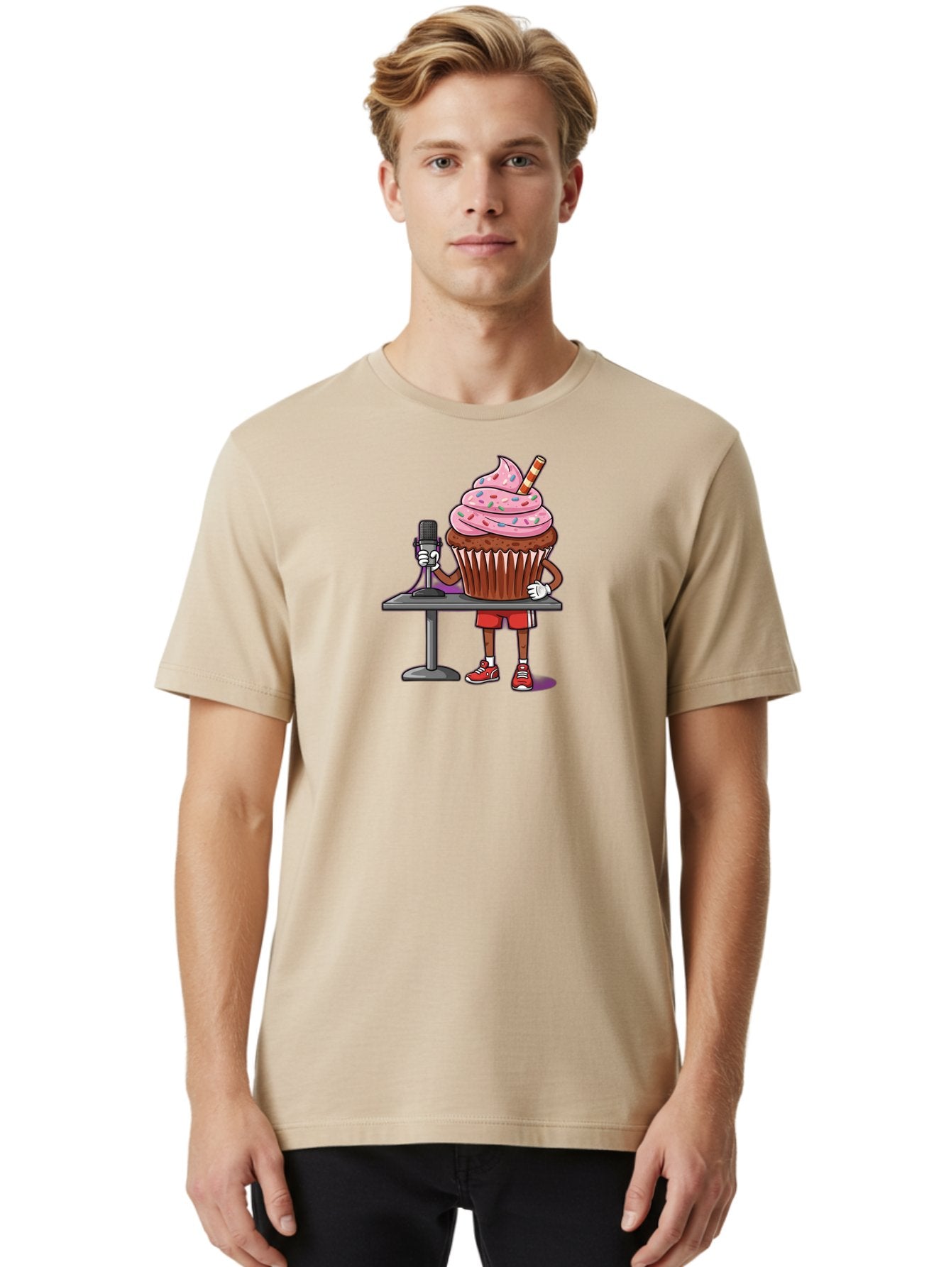 Cupcake-Dj-3 Men'S Graphic Tee, 100% Cotton, Comfortable Casual Summer Wear, Machine Washable, Vintage Camera, Old Camera, Antique Camera, Black Camera, Classic Photography, Photography Equipment, Nostalgic Device, Film Camera, Camera Art Bah853 24