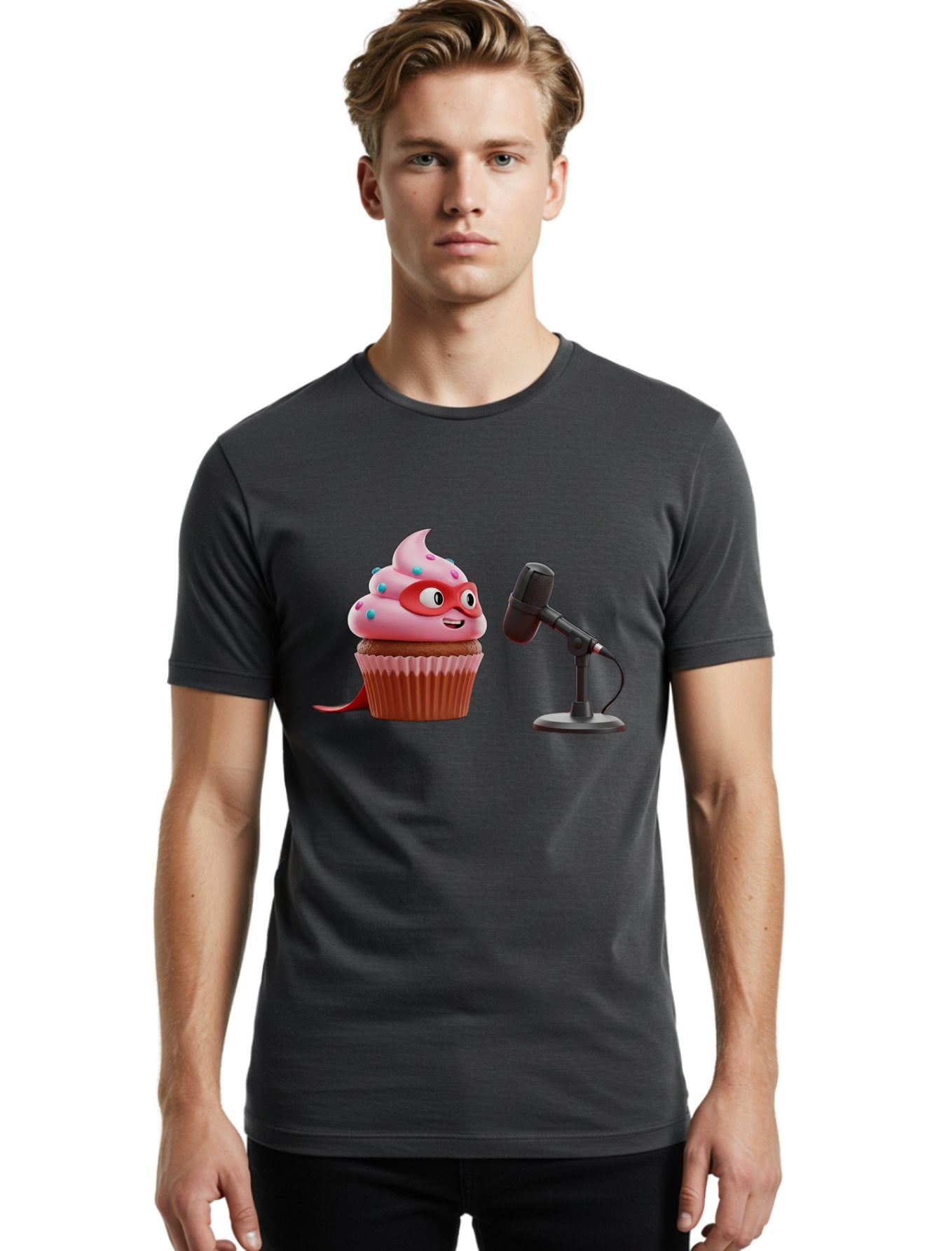Cupcake-Superhero Men'S Graphic Tee, 100% Cotton, Comfortable Casual Summer Wear, Machine Washable, Vintage Camera, Old Camera, Antique Camera, Black Camera, Classic Photography, Photography Equipment, Nostalgic Device, Film Camera, Camera Art Bah864 19
