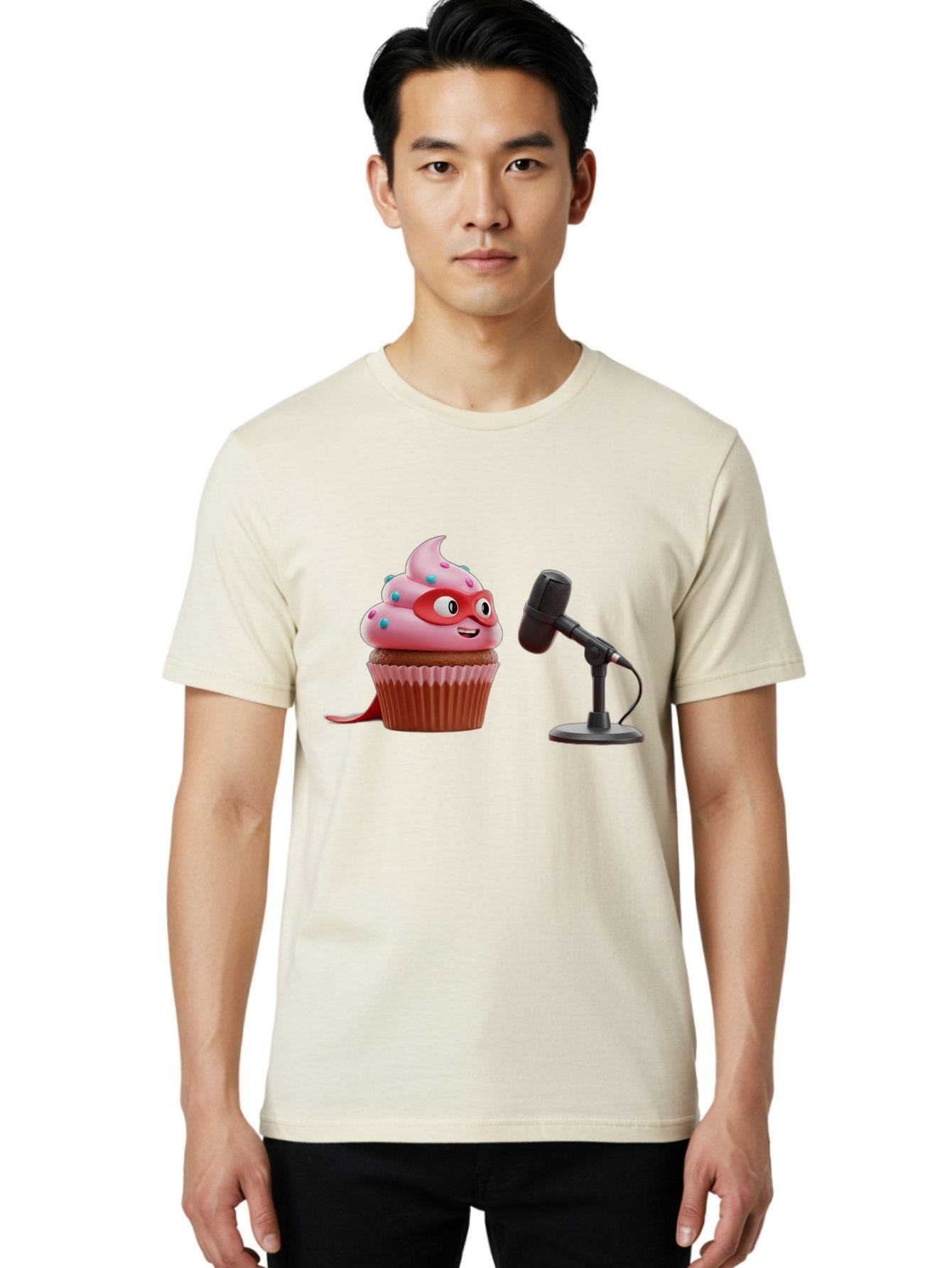 Cupcake-Superhero Men'S Graphic Tee, 100% Cotton, Comfortable Casual Summer Wear, Machine Washable, Vintage Camera, Old Camera, Antique Camera, Black Camera, Classic Photography, Photography Equipment, Nostalgic Device, Film Camera, Camera Art Bah864 24