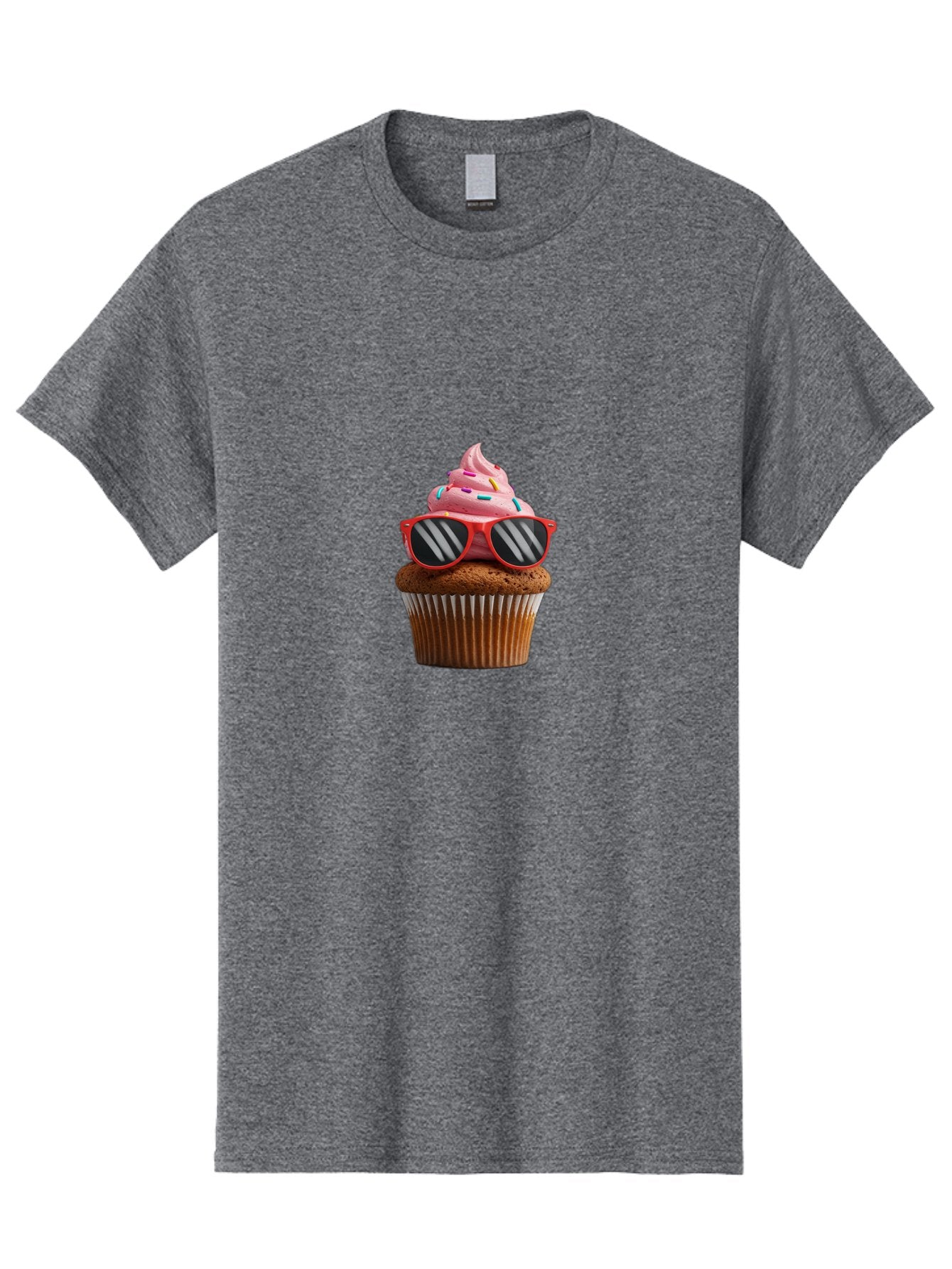 Cupcake-Wearing-Sunglasses Men'S Graphic Tee, 100% Cotton, Comfortable Casual Summer Wear, Machine Washable, Vintage Camera, Old Camera, Antique Camera, Black Camera, Classic Photography, Photography Equipment, Nostalgic Device, Film Camera, Bah865 5