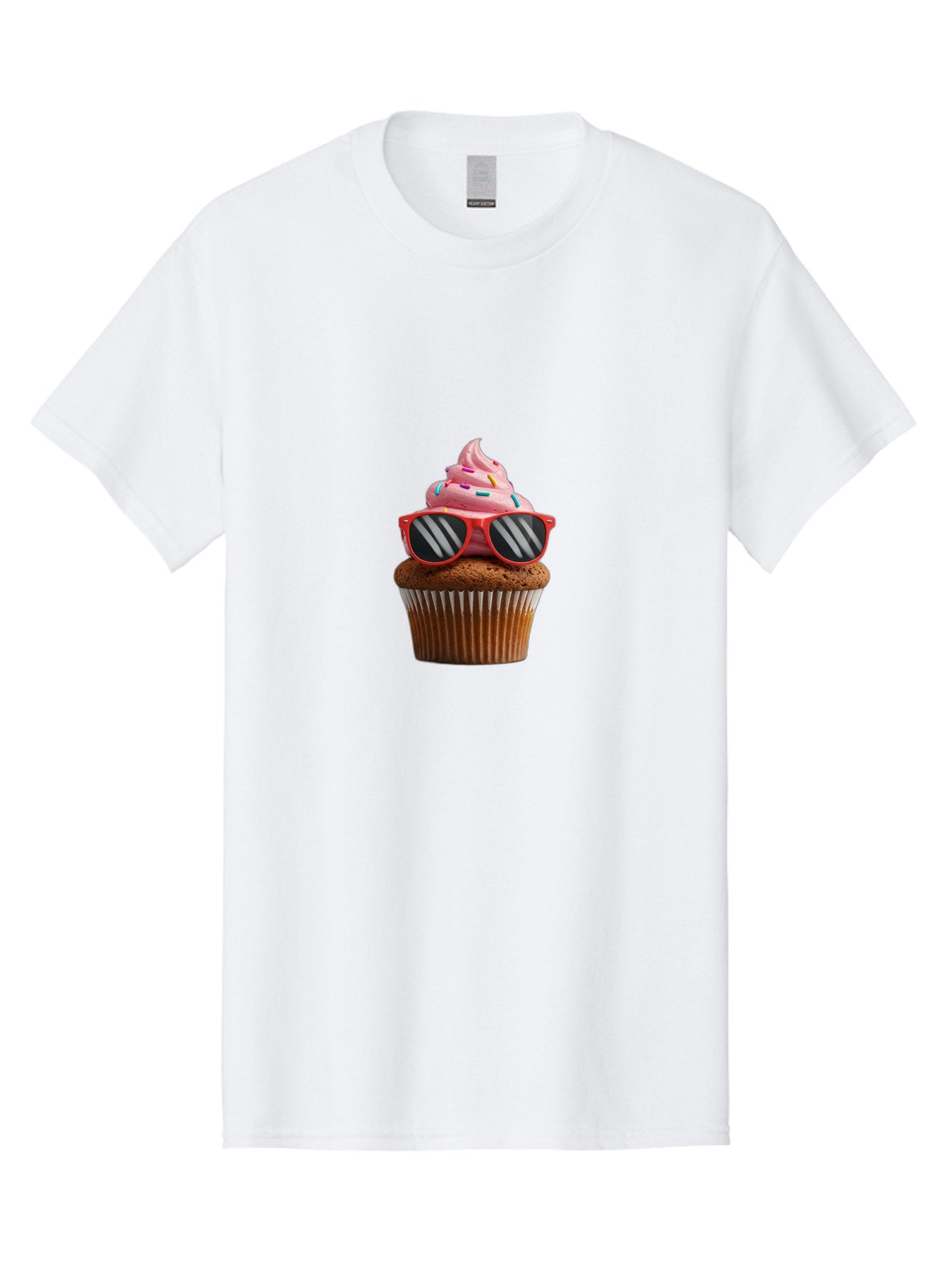 Cupcake-Wearing-Sunglasses Men'S Graphic Tee, 100% Cotton, Comfortable Casual Summer Wear, Machine Washable, Vintage Camera, Old Camera, Antique Camera, Black Camera, Classic Photography, Photography Equipment, Nostalgic Device, Film Camera, Bah865 3