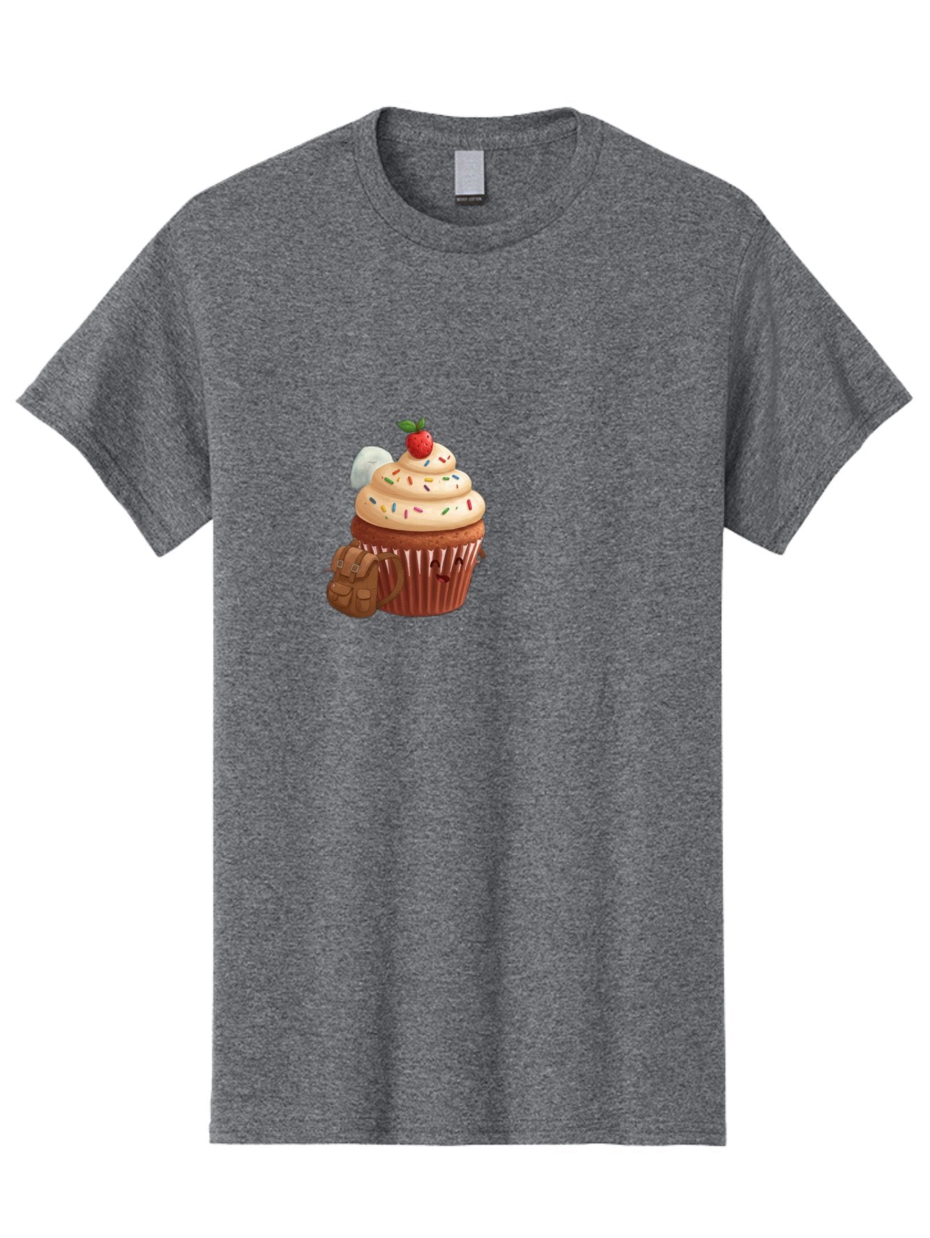 Cupcake-With-Backpack Men'S Graphic Tee, 100% Cotton, Comfortable Casual Summer Wear, Machine Washable, Vintage Camera, Old Camera, Antique Camera, Black Camera, Classic Photography, Photography Equipment, Nostalgic Device, Film Camera, Bah866 5