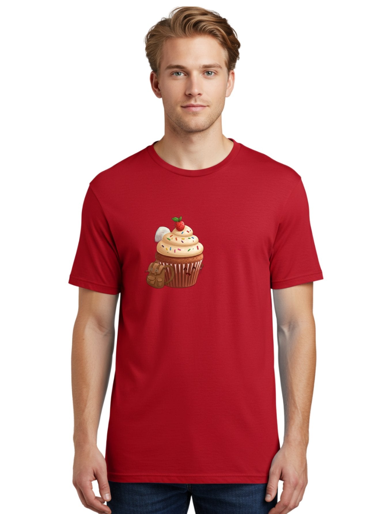 Cupcake-With-Backpack Men'S Graphic Tee, 100% Cotton, Comfortable Casual Summer Wear, Machine Washable, Vintage Camera, Old Camera, Antique Camera, Black Camera, Classic Photography, Photography Equipment, Nostalgic Device, Film Camera, Bah866 28