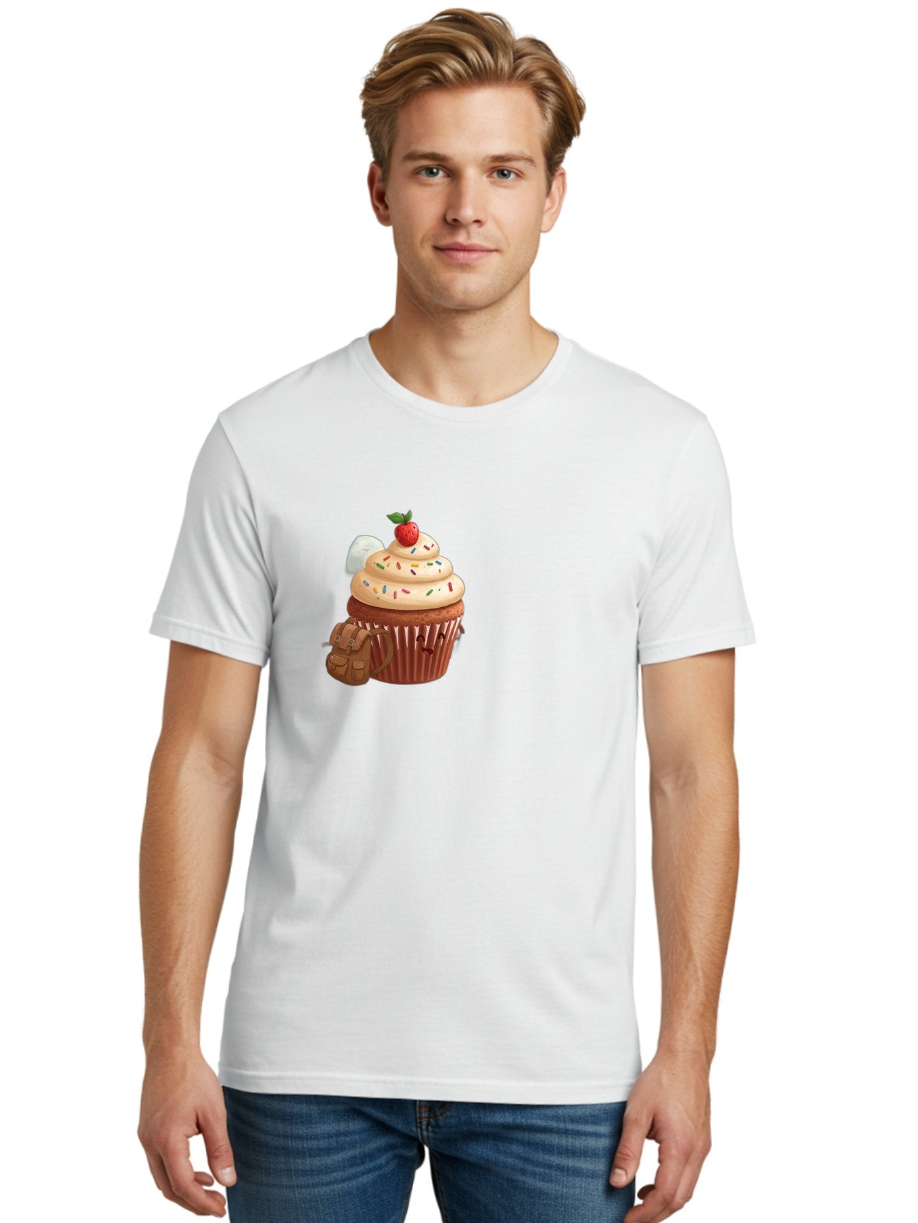 Cupcake-With-Backpack Men'S Graphic Tee, 100% Cotton, Comfortable Casual Summer Wear, Machine Washable, Vintage Camera, Old Camera, Antique Camera, Black Camera, Classic Photography, Photography Equipment, Nostalgic Device, Film Camera, Bah866 22