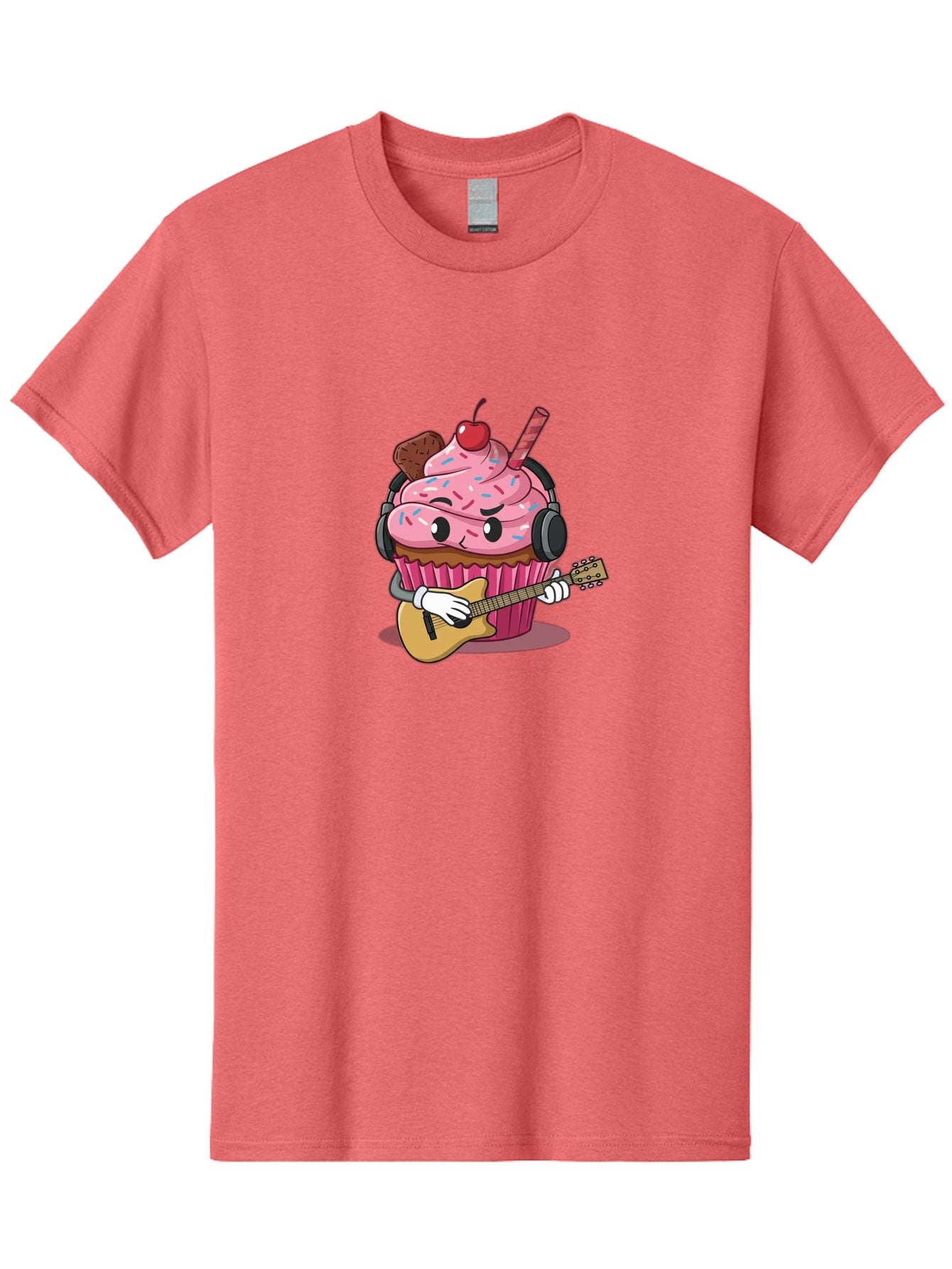 Cupcake-With-Guitar Men'S Graphic Tee, 100% Cotton, Comfortable Casual Summer Wear, Machine Washable, Vintage Camera, Old Camera, Antique Camera, Black Camera, Classic Photography, Photography Equipment, Nostalgic Device, Film Camera, Bah867