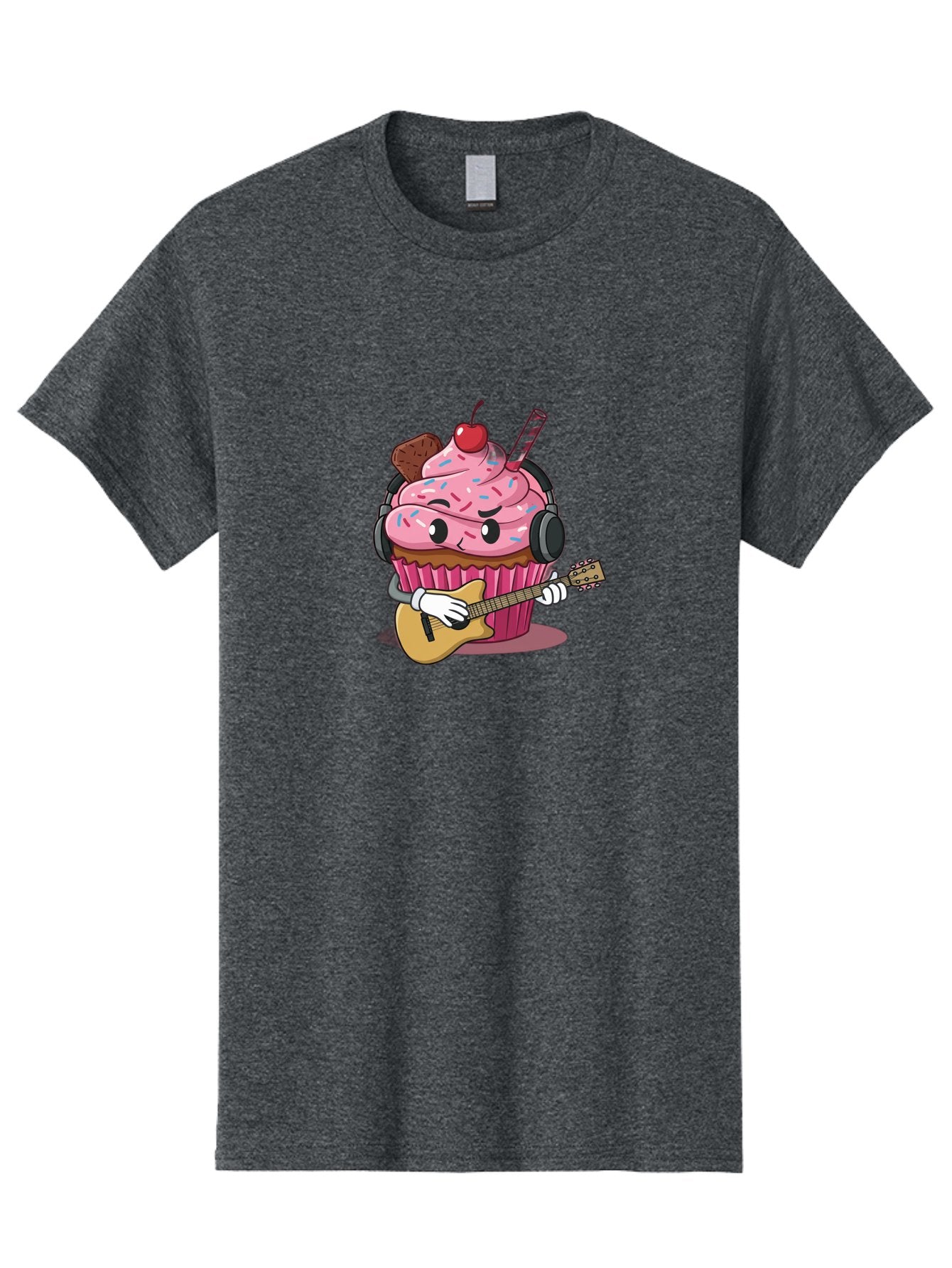Cupcake-With-Guitar Men'S Graphic Tee, 100% Cotton, Comfortable Casual Summer Wear, Machine Washable, Vintage Camera, Old Camera, Antique Camera, Black Camera, Classic Photography, Photography Equipment, Nostalgic Device, Film Camera, Bah867 4