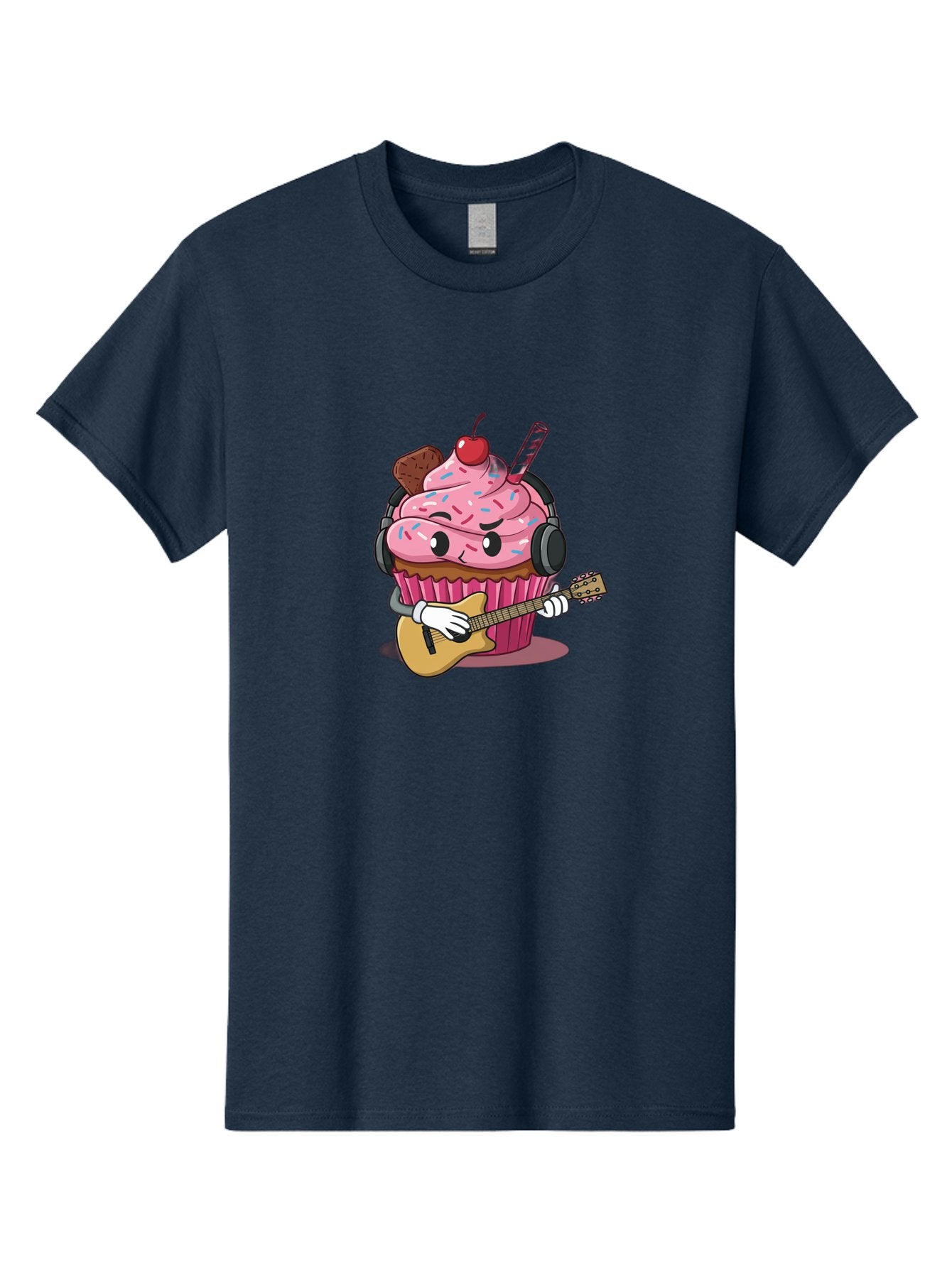 Cupcake-With-Guitar Men'S Graphic Tee, 100% Cotton, Comfortable Casual Summer Wear, Machine Washable, Vintage Camera, Old Camera, Antique Camera, Black Camera, Classic Photography, Photography Equipment, Nostalgic Device, Film Camera, Bah867 10