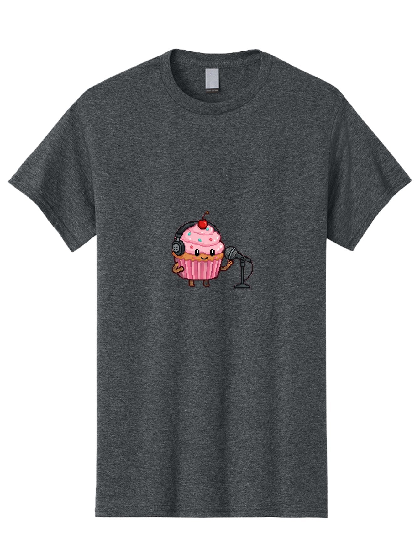Cupcake-With-Headphones-1 Men'S Graphic Tee, 100% Cotton, Comfortable Casual Summer Wear, Machine Washable, Vintage Camera, Old Camera, Antique Camera, Black Camera, Classic Photography, Photography Equipment, Nostalgic Device, Film Camera, Bah868 10