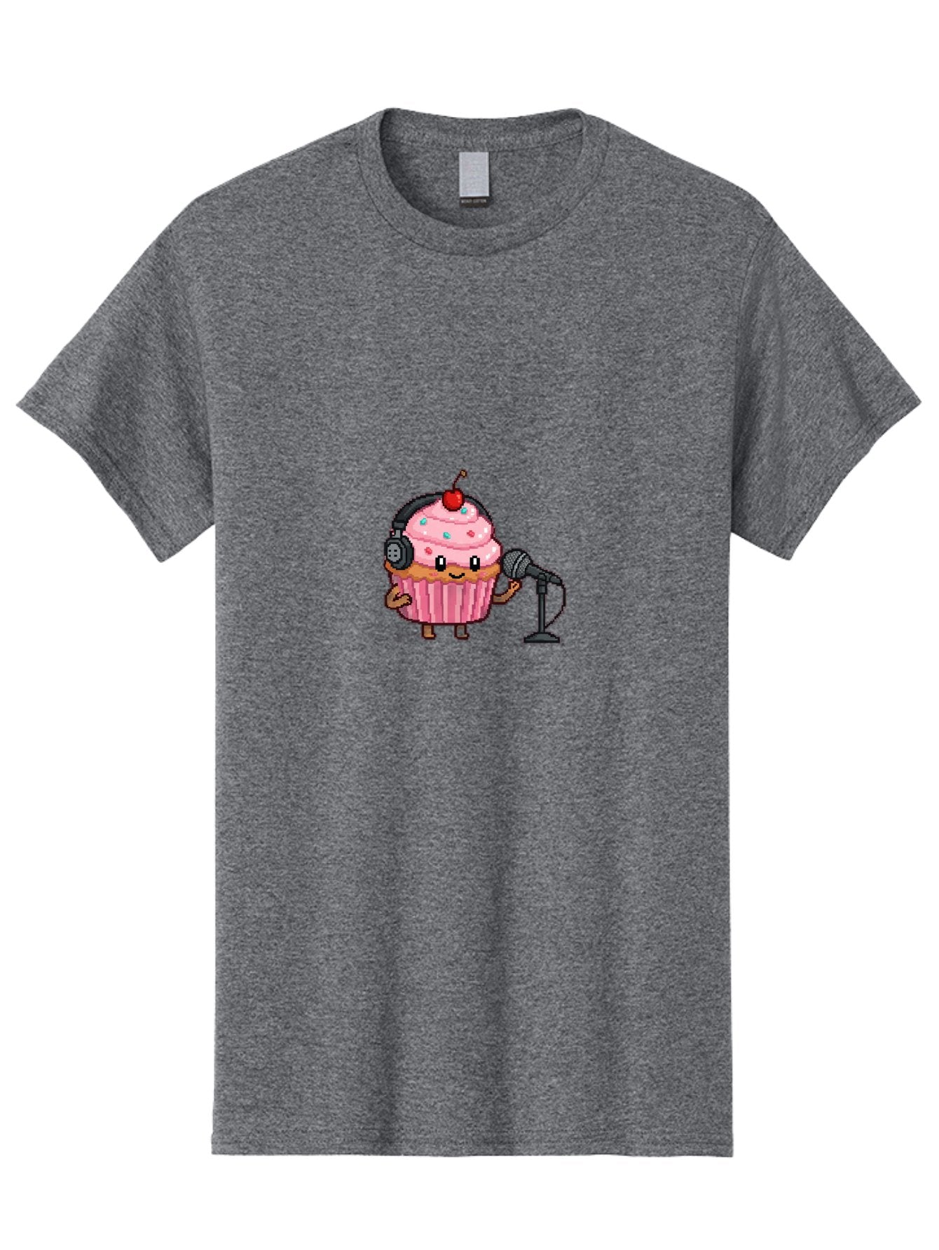Cupcake-With-Headphones-1 Men'S Graphic Tee, 100% Cotton, Comfortable Casual Summer Wear, Machine Washable, Vintage Camera, Old Camera, Antique Camera, Black Camera, Classic Photography, Photography Equipment, Nostalgic Device, Film Camera, Bah868 9