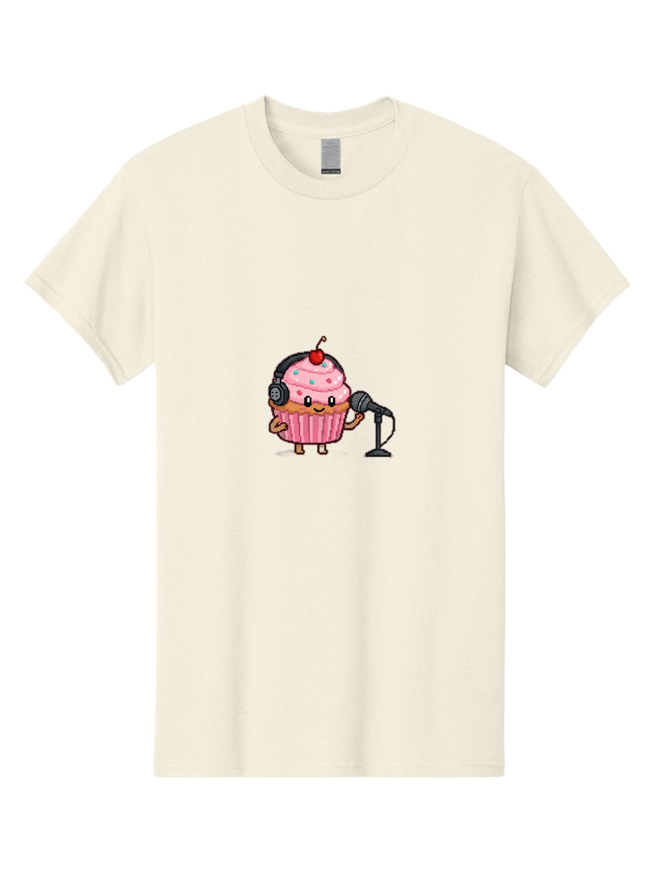 Cupcake-With-Headphones-1 Men'S Graphic Tee, 100% Cotton, Comfortable Casual Summer Wear, Machine Washable, Vintage Camera, Old Camera, Antique Camera, Black Camera, Classic Photography, Photography Equipment, Nostalgic Device, Film Camera, Bah868 13