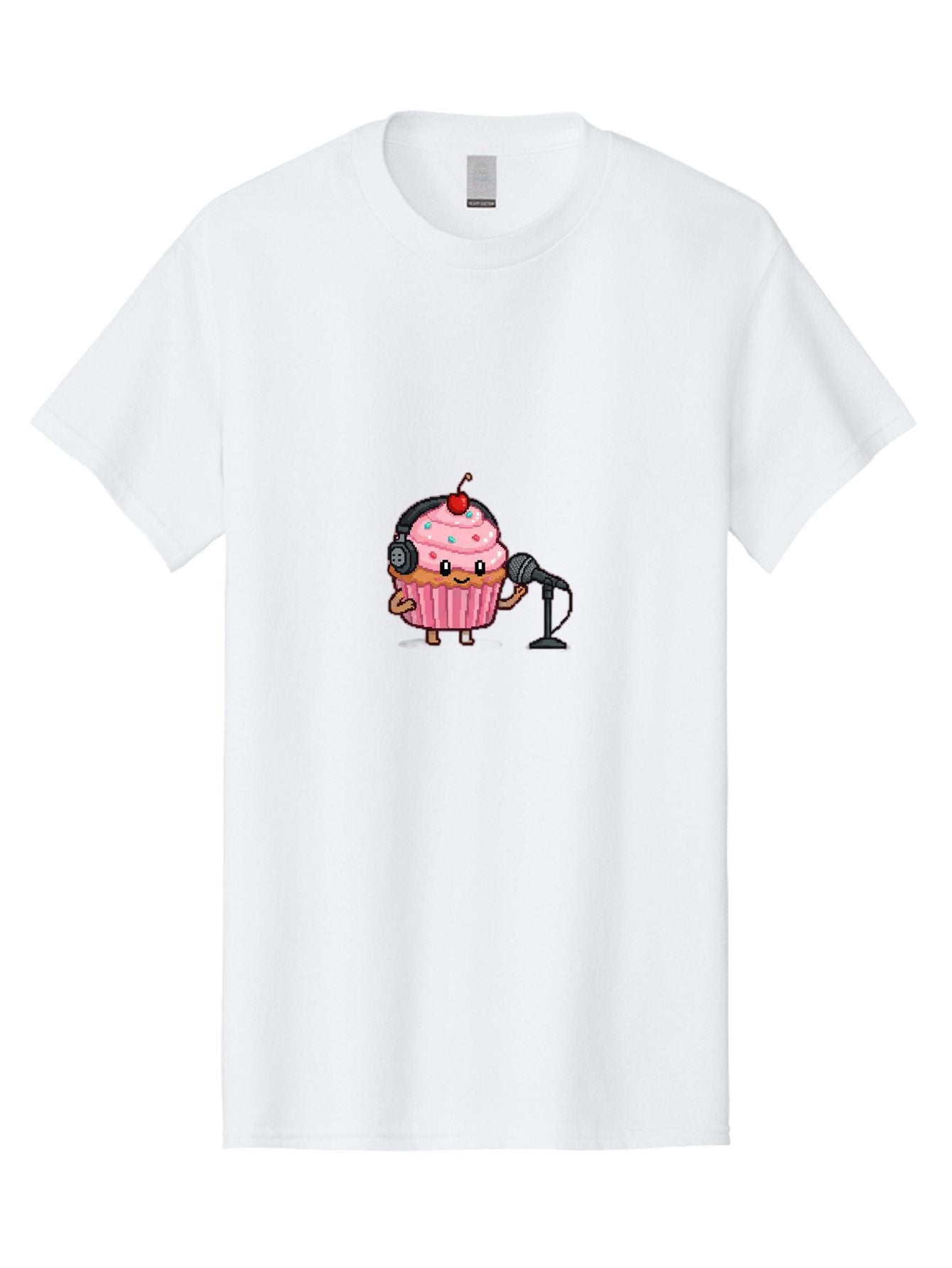 Cupcake-With-Headphones-1 Men'S Graphic Tee, 100% Cotton, Comfortable Casual Summer Wear, Machine Washable, Vintage Camera, Old Camera, Antique Camera, Black Camera, Classic Photography, Photography Equipment, Nostalgic Device, Film Camera, Bah868 7