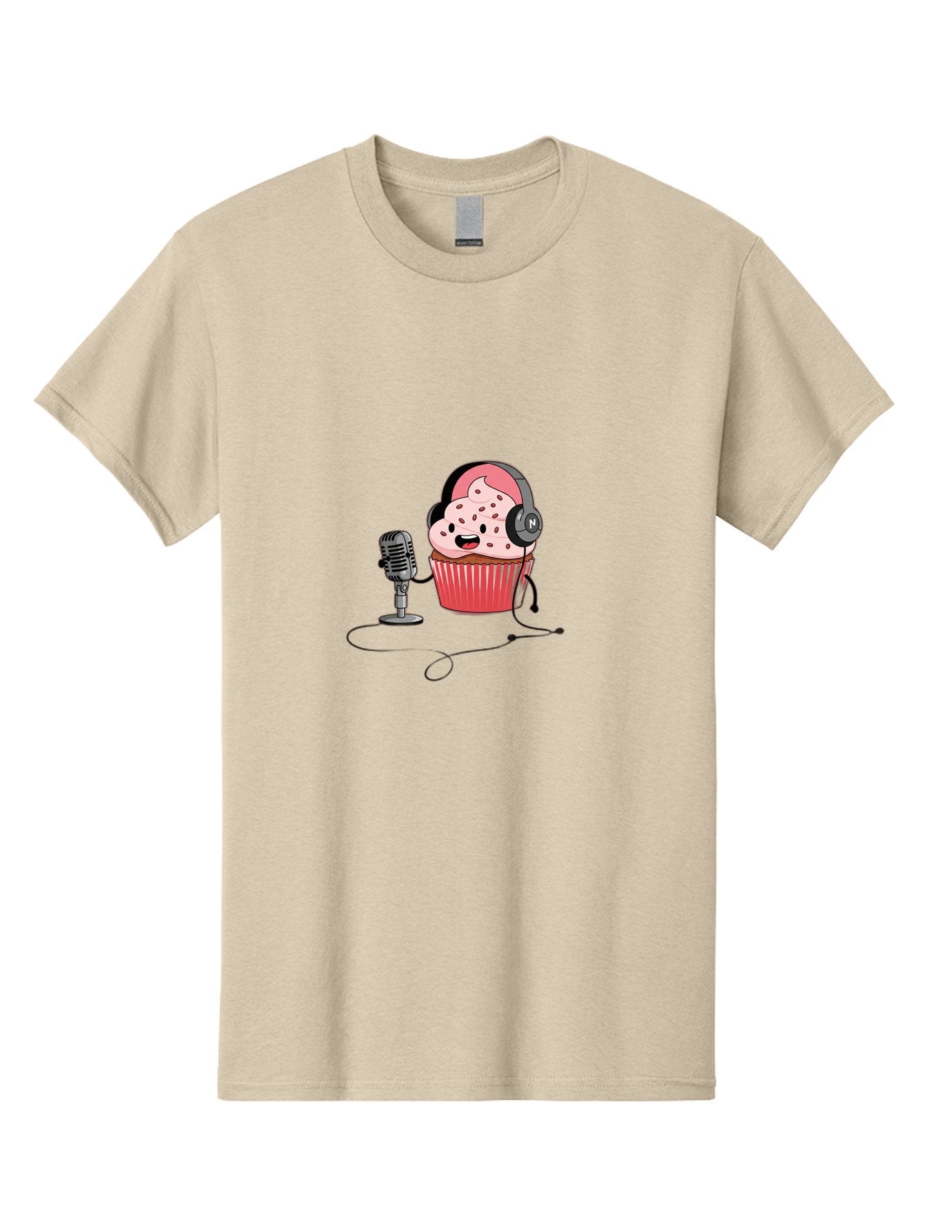 Cupcake-With-Headphones Men'S Graphic Tee, 100% Cotton, Comfortable Casual Summer Wear, Machine Washable, Vintage Camera, Old Camera, Antique Camera, Black Camera, Classic Photography, Photography Equipment, Nostalgic Device, Film Camera, Bah869 9