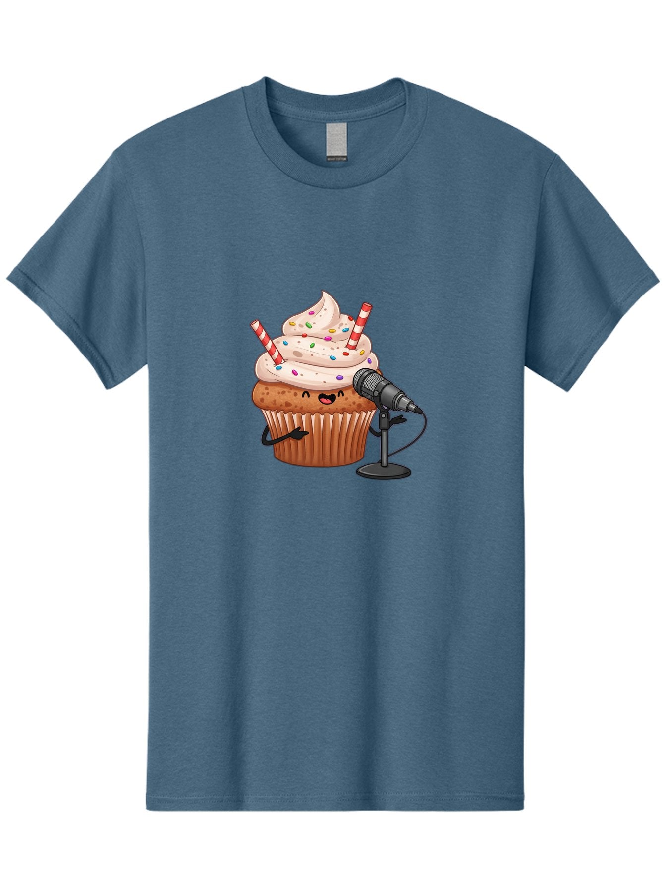 Cupcake-With-Microphone-1 Men'S Graphic Tee, 100% Cotton, Comfortable Casual Summer Wear, Machine Washable, Vintage Camera, Old Camera, Antique Camera, Black Camera, Classic Photography, Photography Equipment, Nostalgic Device, Film Camera, Bah870 13