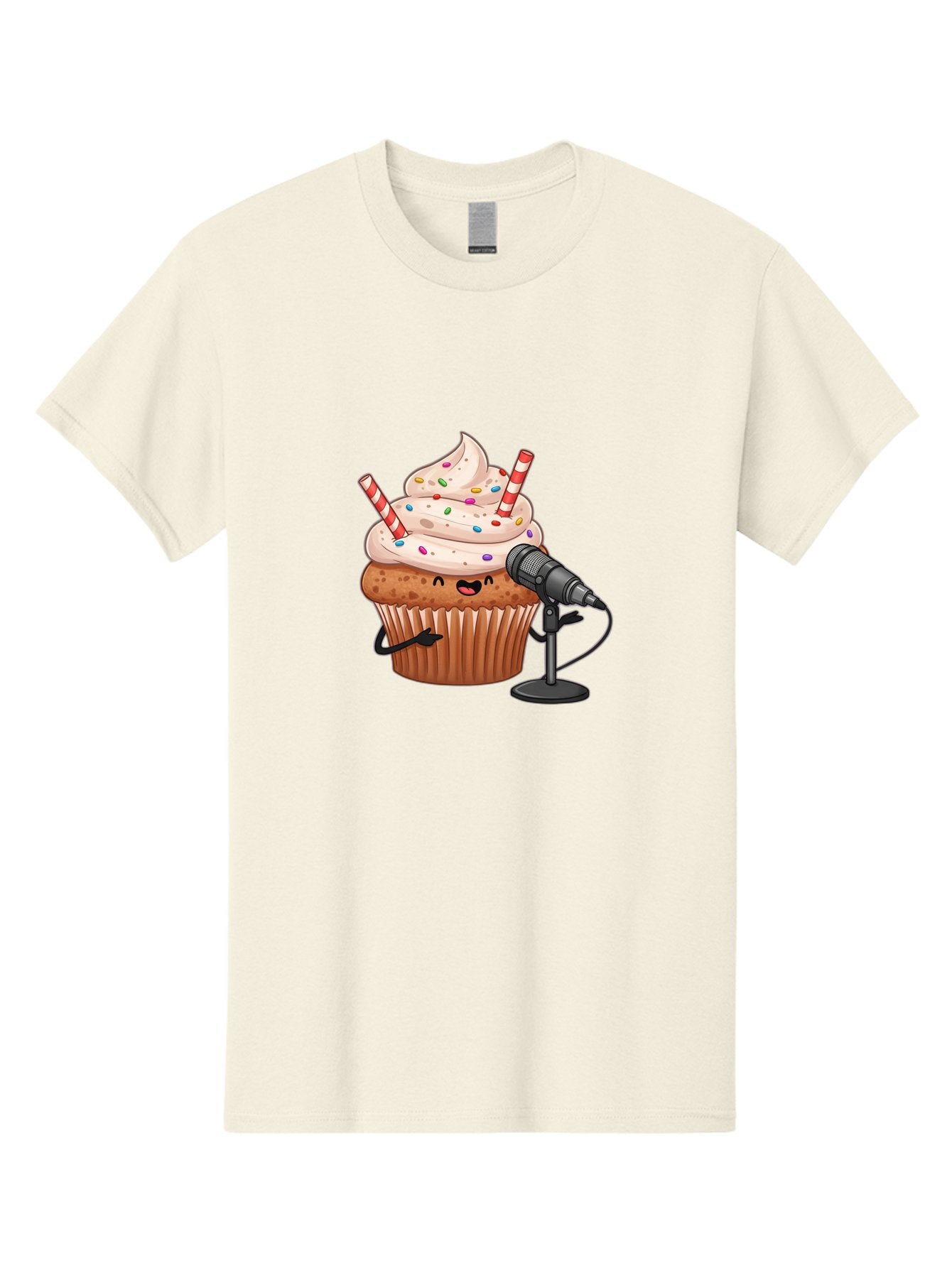 Cupcake-With-Microphone-1 Men'S Graphic Tee, 100% Cotton, Comfortable Casual Summer Wear, Machine Washable, Vintage Camera, Old Camera, Antique Camera, Black Camera, Classic Photography, Photography Equipment, Nostalgic Device, Film Camera, Bah870 4