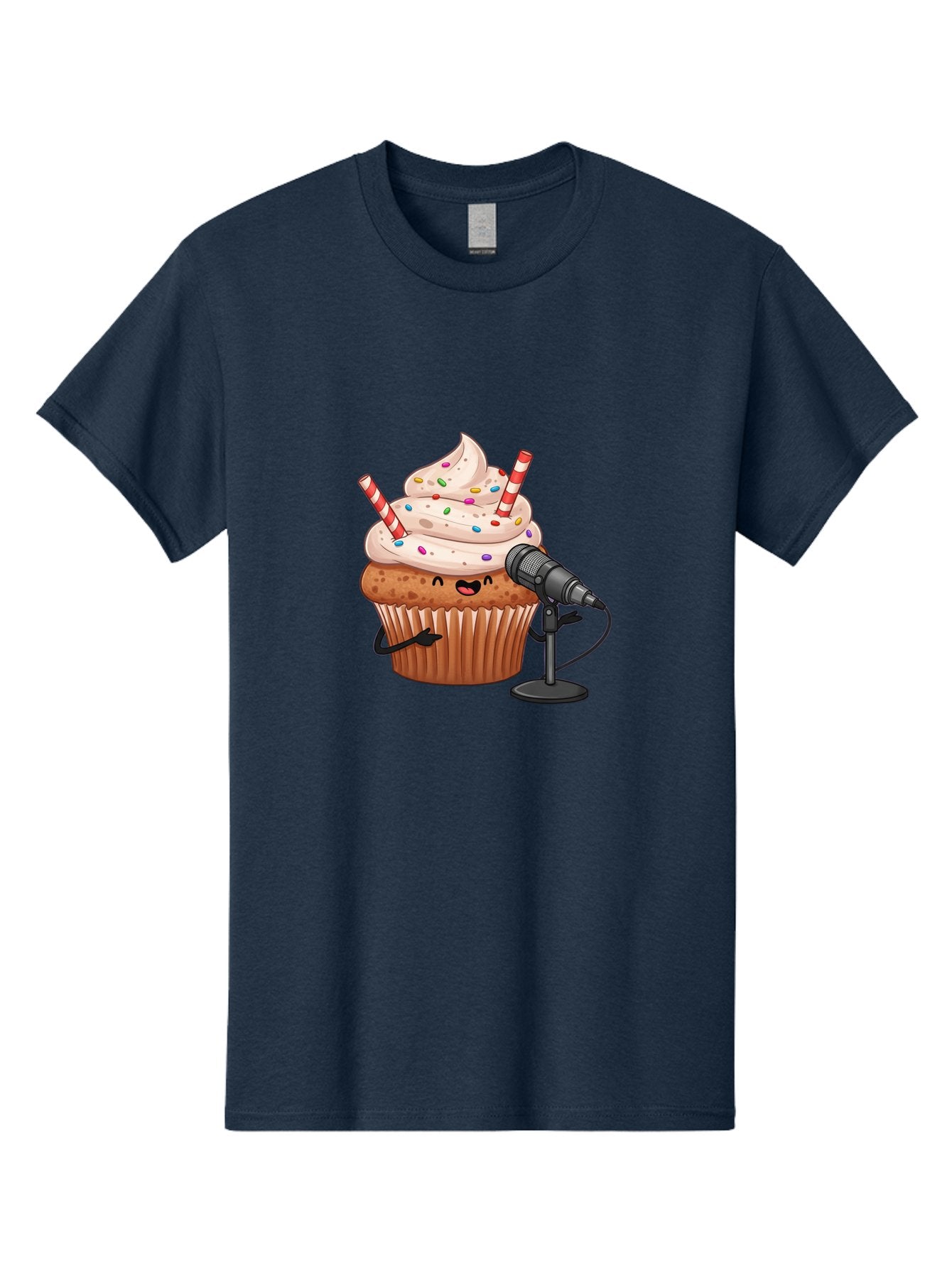 Cupcake-With-Microphone-1 Men'S Graphic Tee, 100% Cotton, Comfortable Casual Summer Wear, Machine Washable, Vintage Camera, Old Camera, Antique Camera, Black Camera, Classic Photography, Photography Equipment, Nostalgic Device, Film Camera, Bah870 10