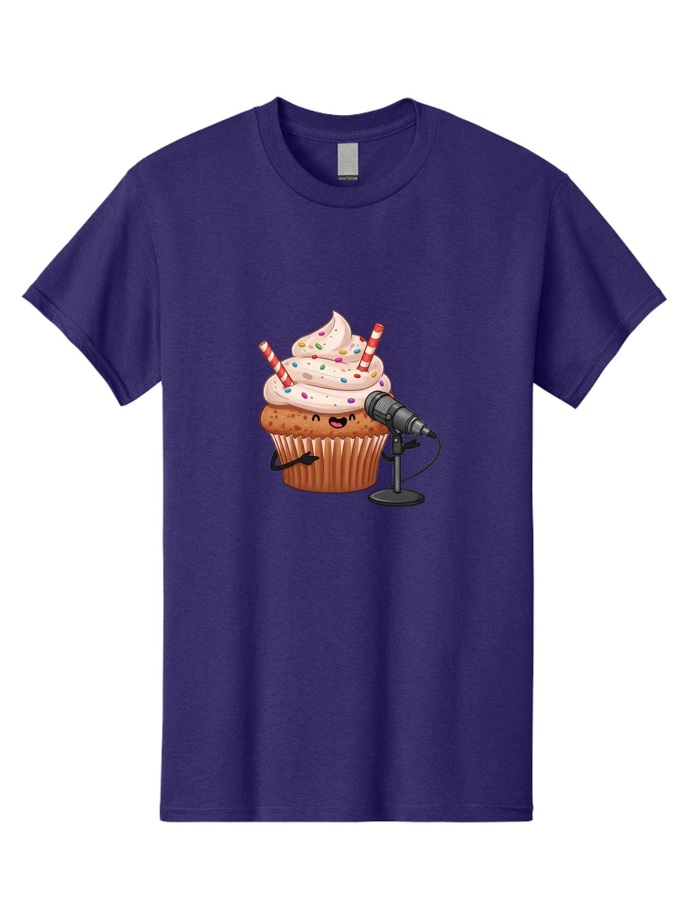 Cupcake-With-Microphone-1 Men'S Graphic Tee, 100% Cotton, Comfortable Casual Summer Wear, Machine Washable, Vintage Camera, Old Camera, Antique Camera, Black Camera, Classic Photography, Photography Equipment, Nostalgic Device, Film Camera, Bah870 7