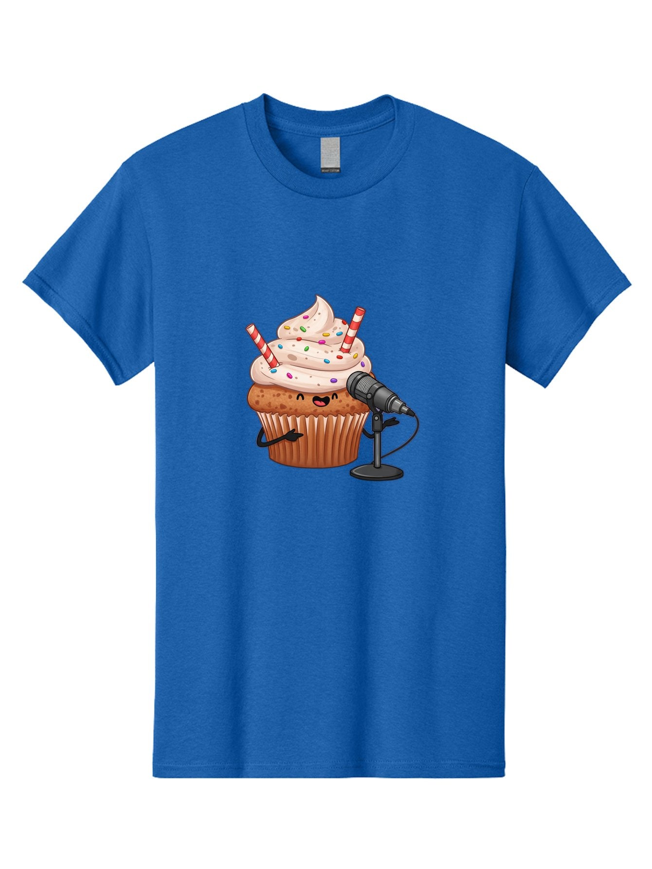 Cupcake-With-Microphone-1 Men'S Graphic Tee, 100% Cotton, Comfortable Casual Summer Wear, Machine Washable, Vintage Camera, Old Camera, Antique Camera, Black Camera, Classic Photography, Photography Equipment, Nostalgic Device, Film Camera, Bah870 9