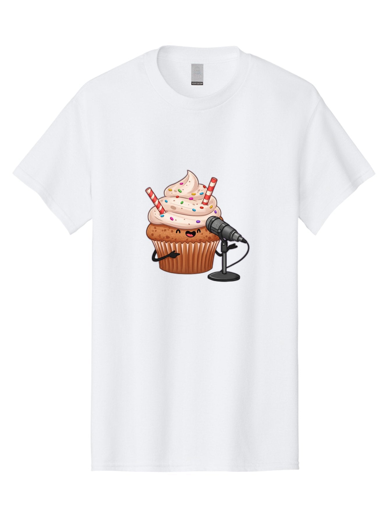 Cupcake-With-Microphone-1 Men'S Graphic Tee, 100% Cotton, Comfortable Casual Summer Wear, Machine Washable, Vintage Camera, Old Camera, Antique Camera, Black Camera, Classic Photography, Photography Equipment, Nostalgic Device, Film Camera, Bah870 14