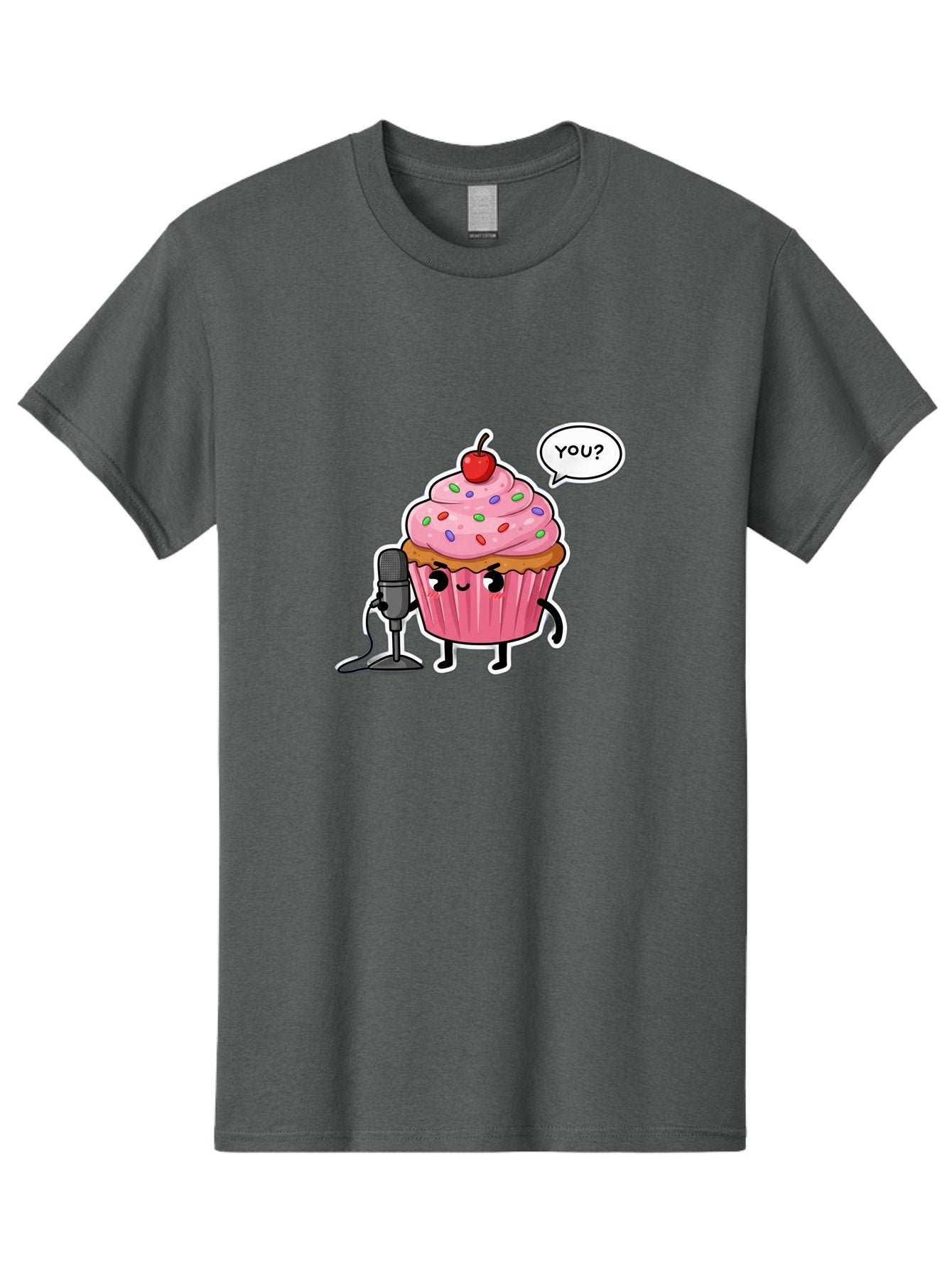 Cupcake-With-Microphone Men'S Graphic Tee, 100% Cotton, Comfortable Casual Summer Wear, Machine Washable, Vintage Camera, Old Camera, Antique Camera, Black Camera, Classic Photography, Photography Equipment, Nostalgic Device, Film Camera, Bah871 12