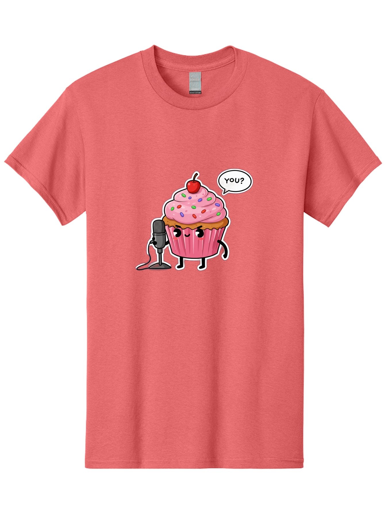 Cupcake-With-Microphone Men'S Graphic Tee, 100% Cotton, Comfortable Casual Summer Wear, Machine Washable, Vintage Camera, Old Camera, Antique Camera, Black Camera, Classic Photography, Photography Equipment, Nostalgic Device, Film Camera, Bah871 8