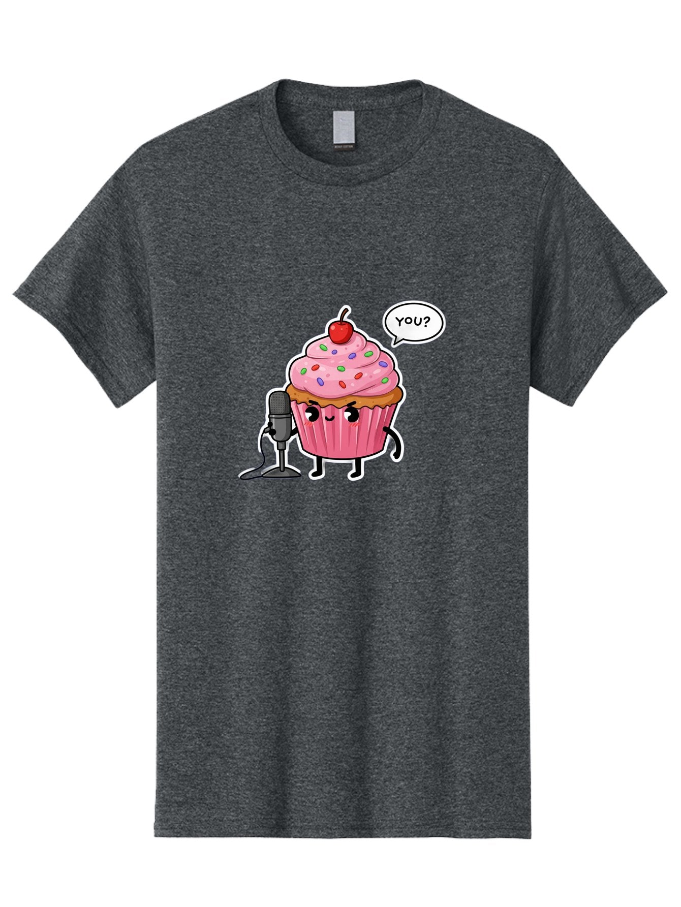 Cupcake-With-Microphone Men'S Graphic Tee, 100% Cotton, Comfortable Casual Summer Wear, Machine Washable, Vintage Camera, Old Camera, Antique Camera, Black Camera, Classic Photography, Photography Equipment, Nostalgic Device, Film Camera, Bah871 7