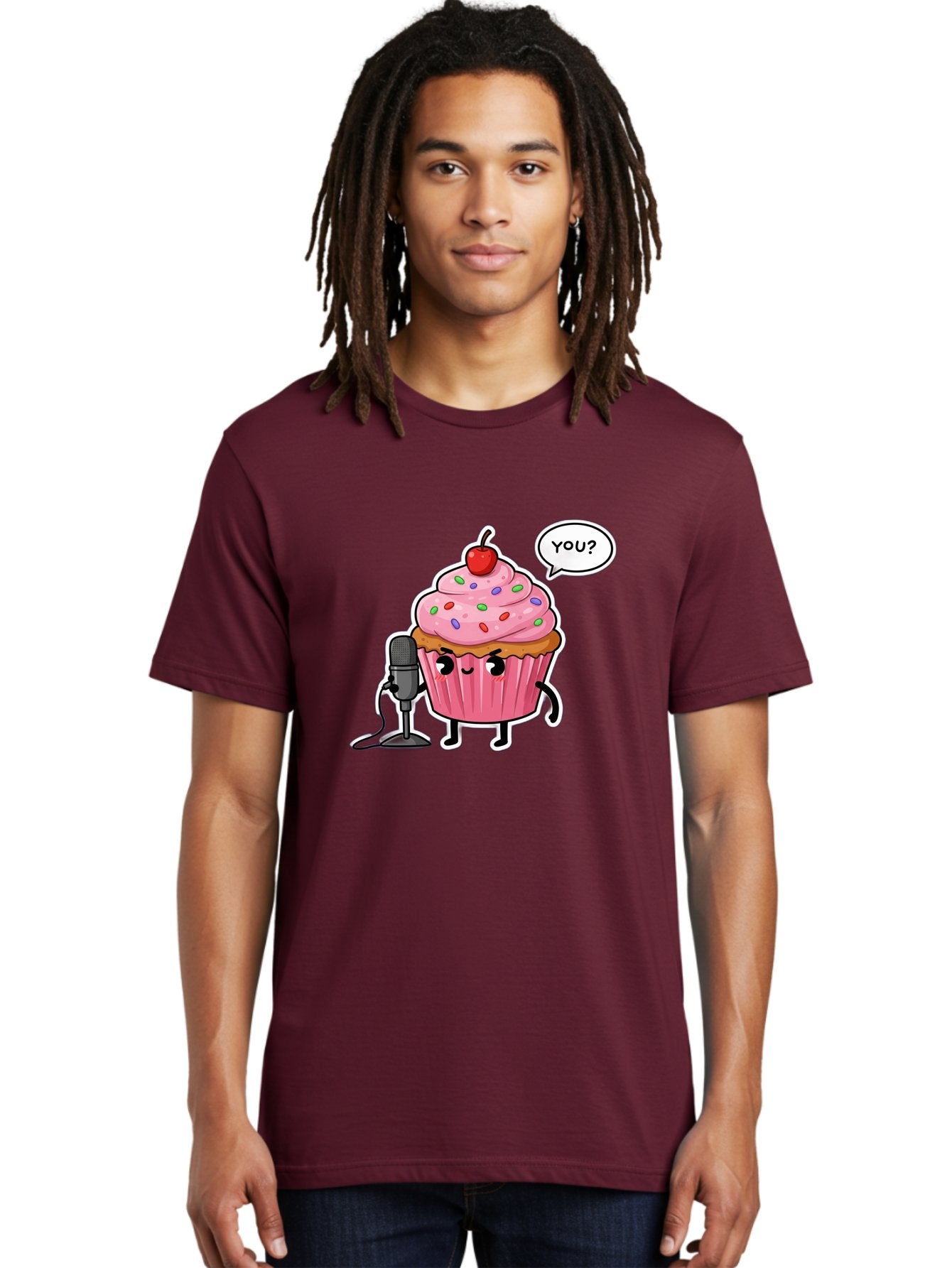 Cupcake-With-Microphone Men'S Graphic Tee, 100% Cotton, Comfortable Casual Summer Wear, Machine Washable, Vintage Camera, Old Camera, Antique Camera, Black Camera, Classic Photography, Photography Equipment, Nostalgic Device, Film Camera, Bah871 29