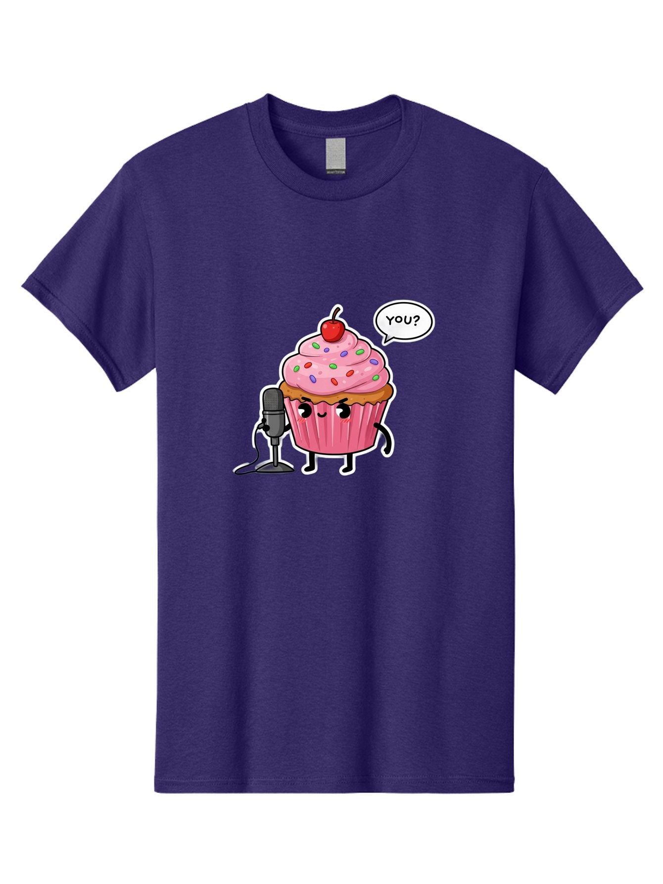 Cupcake-With-Microphone Men'S Graphic Tee, 100% Cotton, Comfortable Casual Summer Wear, Machine Washable, Vintage Camera, Old Camera, Antique Camera, Black Camera, Classic Photography, Photography Equipment, Nostalgic Device, Film Camera, Bah871 4