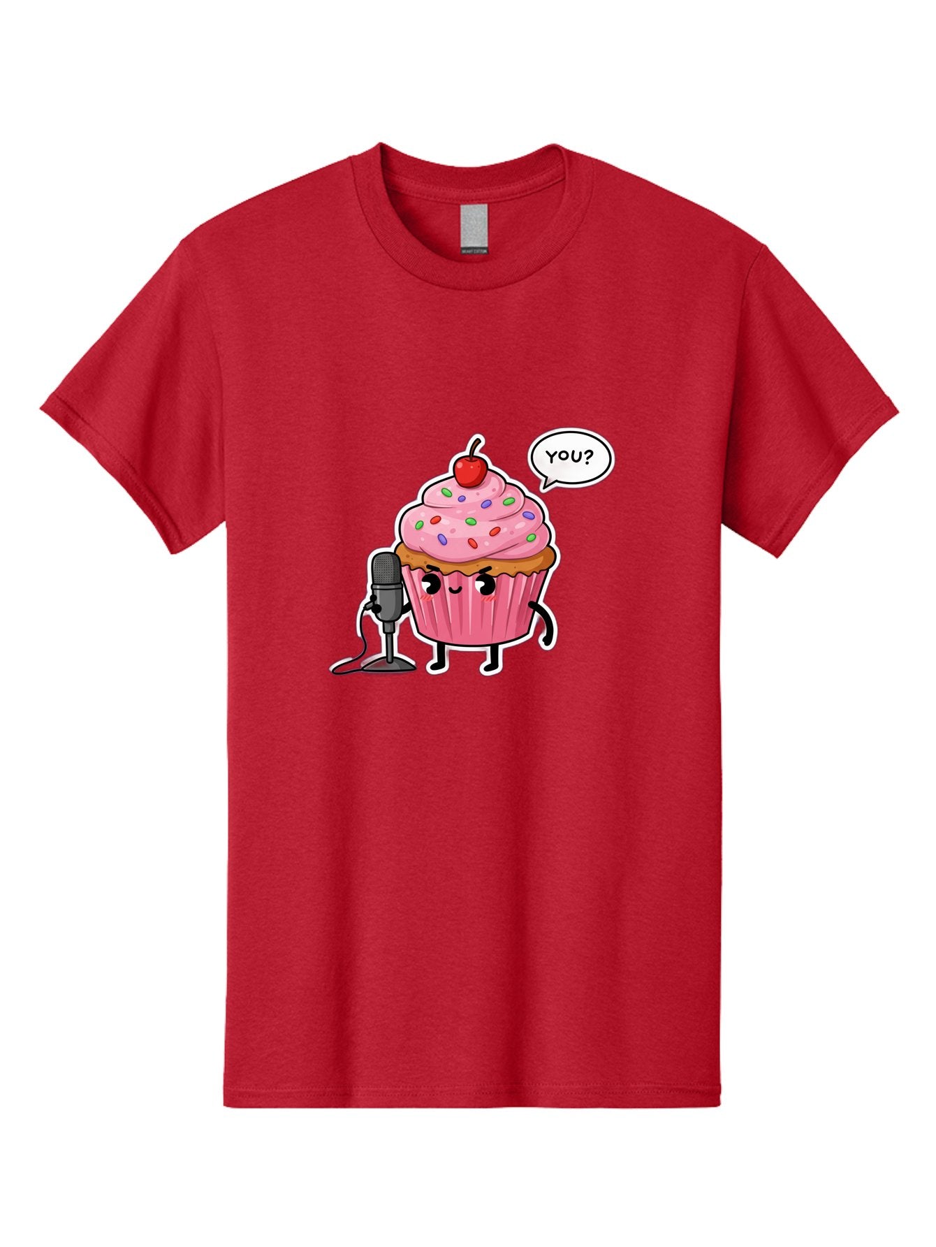 Cupcake-With-Microphone Men'S Graphic Tee, 100% Cotton, Comfortable Casual Summer Wear, Machine Washable, Vintage Camera, Old Camera, Antique Camera, Black Camera, Classic Photography, Photography Equipment, Nostalgic Device, Film Camera, Bah871 15