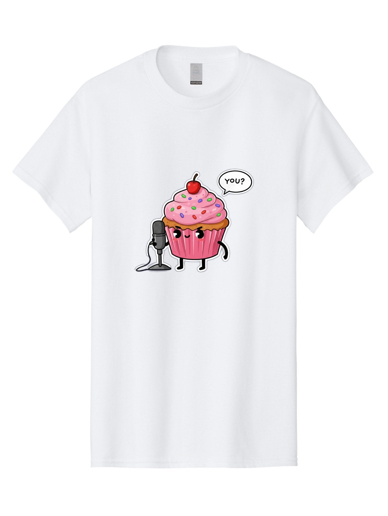 Cupcake-With-Microphone Men'S Graphic Tee, 100% Cotton, Comfortable Casual Summer Wear, Machine Washable, Vintage Camera, Old Camera, Antique Camera, Black Camera, Classic Photography, Photography Equipment, Nostalgic Device, Film Camera, Bah871 11