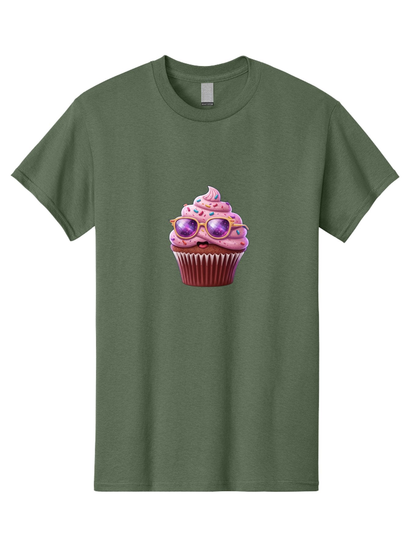 Cupcake-With-Sunglasses-1 Men'S Graphic Tee, 100% Cotton, Comfortable Casual Summer Wear, Machine Washable, Vintage Camera, Old Camera, Antique Camera, Black Camera, Classic Photography, Photography Equipment, Nostalgic Device, Film Camera, Bah872
