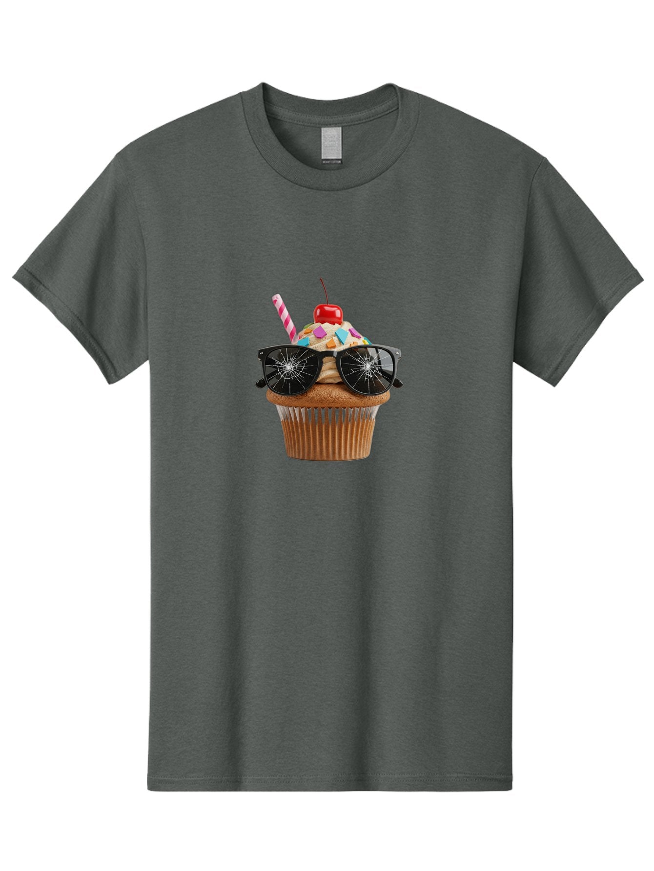 Cupcake-With-Sunglasses-4 Men'S Graphic Tee, 100% Cotton, Comfortable Casual Summer Wear, Machine Washable, Vintage Camera, Old Camera, Antique Camera, Black Camera, Classic Photography, Photography Equipment, Nostalgic Device, Film Camera, Bah875 6