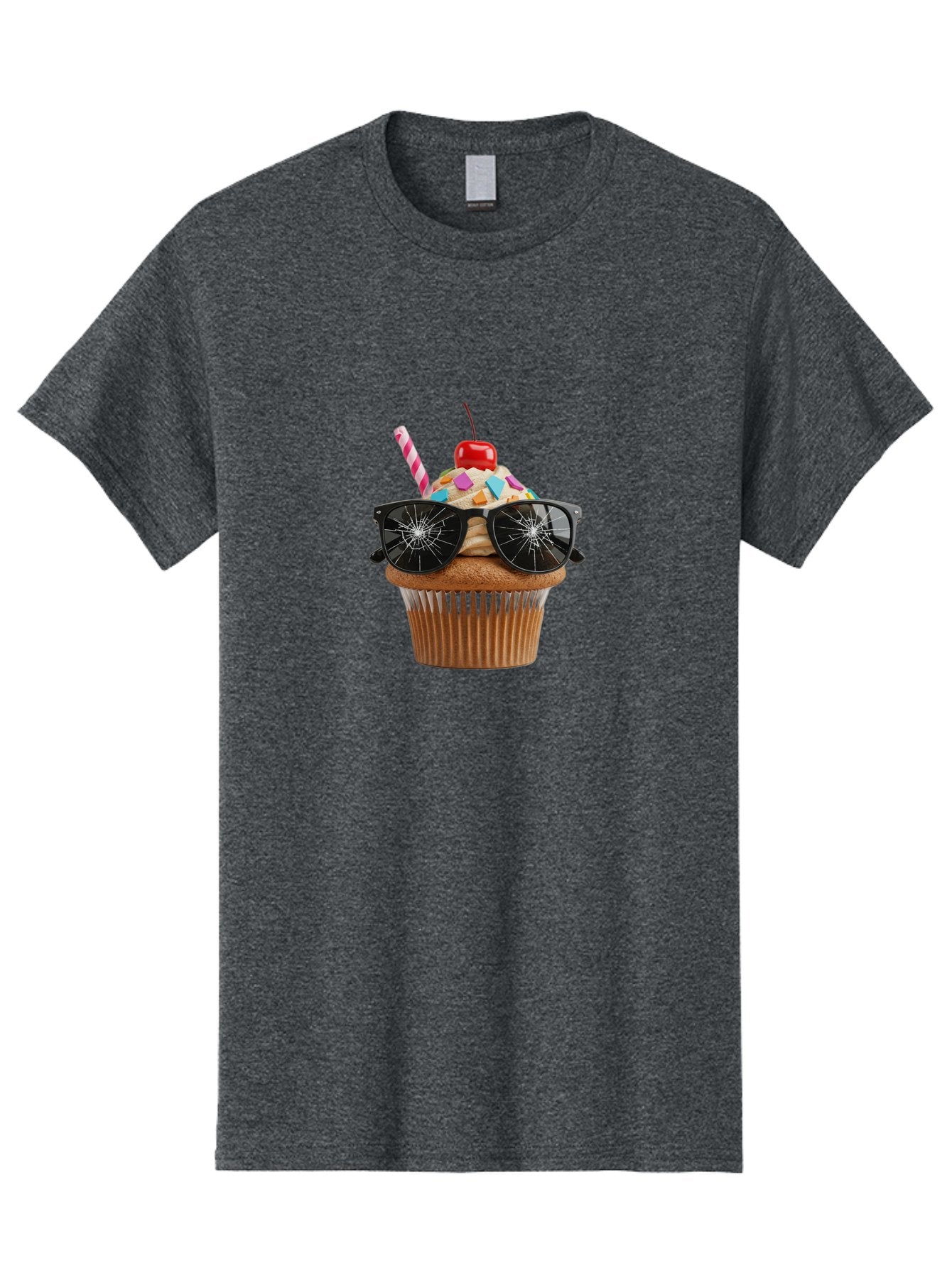 Cupcake-With-Sunglasses-4 Men'S Graphic Tee, 100% Cotton, Comfortable Casual Summer Wear, Machine Washable, Vintage Camera, Old Camera, Antique Camera, Black Camera, Classic Photography, Photography Equipment, Nostalgic Device, Film Camera, Bah875 3