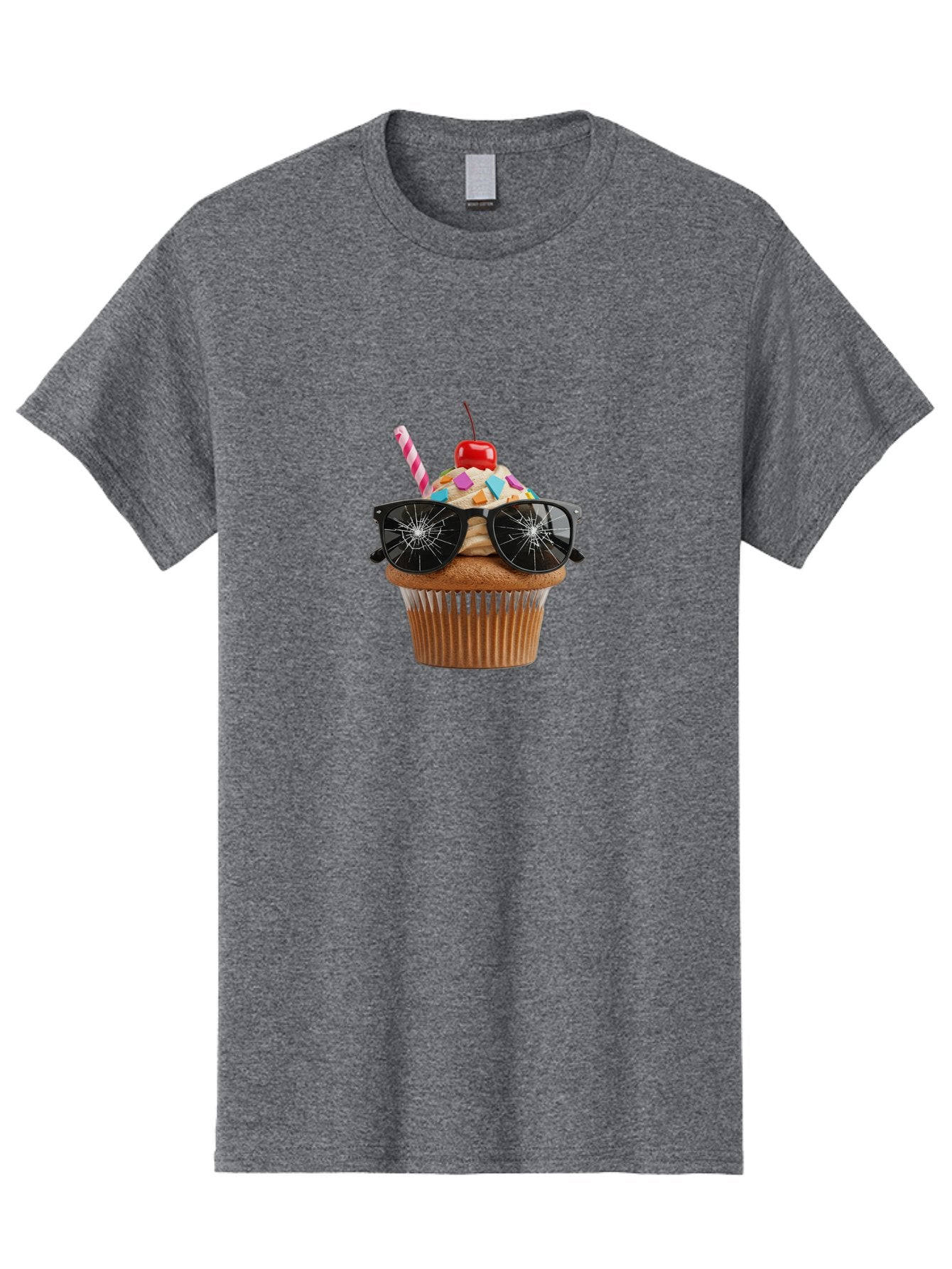 Cupcake-With-Sunglasses-4 Men'S Graphic Tee, 100% Cotton, Comfortable Casual Summer Wear, Machine Washable, Vintage Camera, Old Camera, Antique Camera, Black Camera, Classic Photography, Photography Equipment, Nostalgic Device, Film Camera, Bah875
