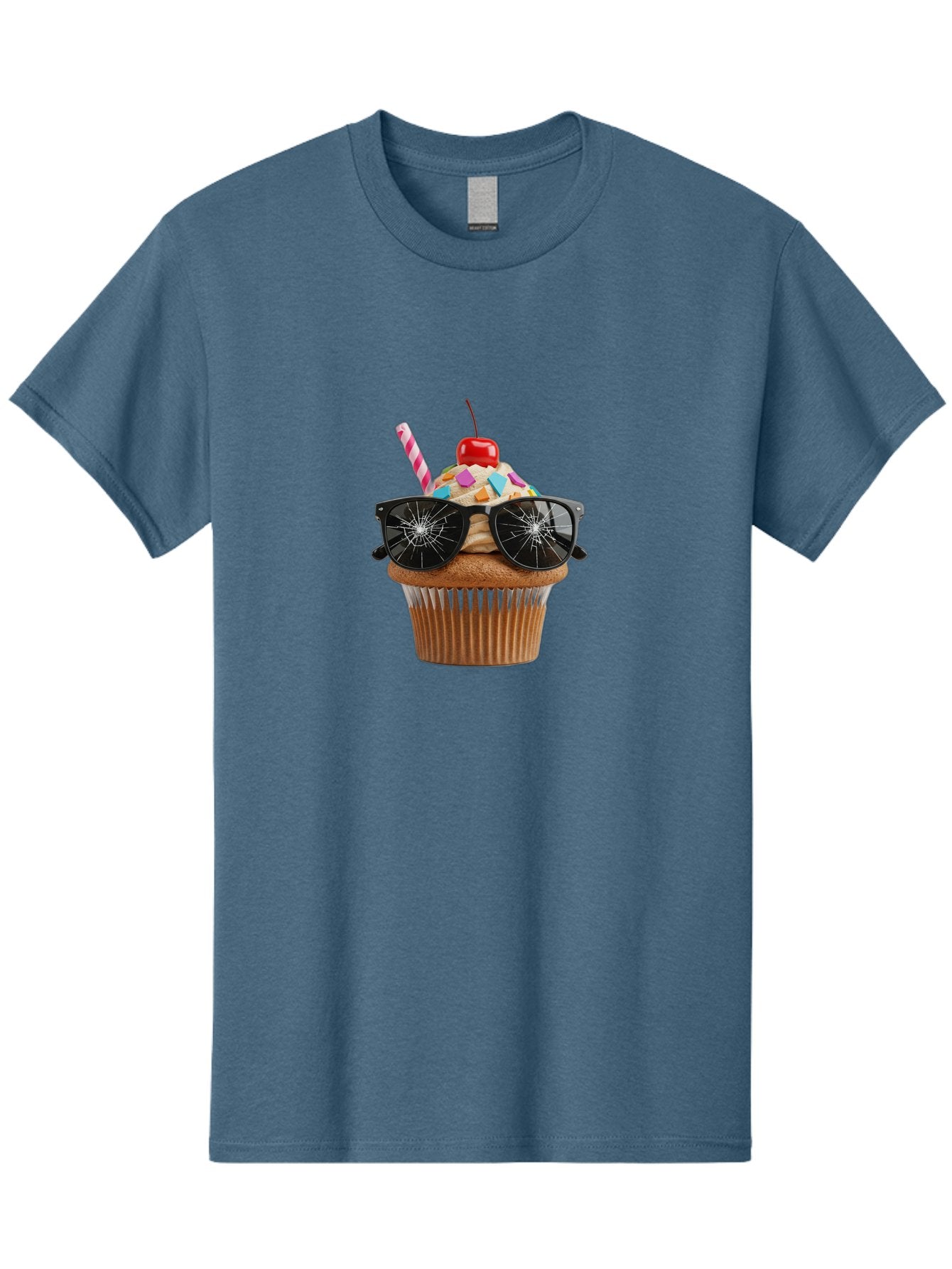Cupcake-With-Sunglasses-4 Men'S Graphic Tee, 100% Cotton, Comfortable Casual Summer Wear, Machine Washable, Vintage Camera, Old Camera, Antique Camera, Black Camera, Classic Photography, Photography Equipment, Nostalgic Device, Film Camera, Bah875