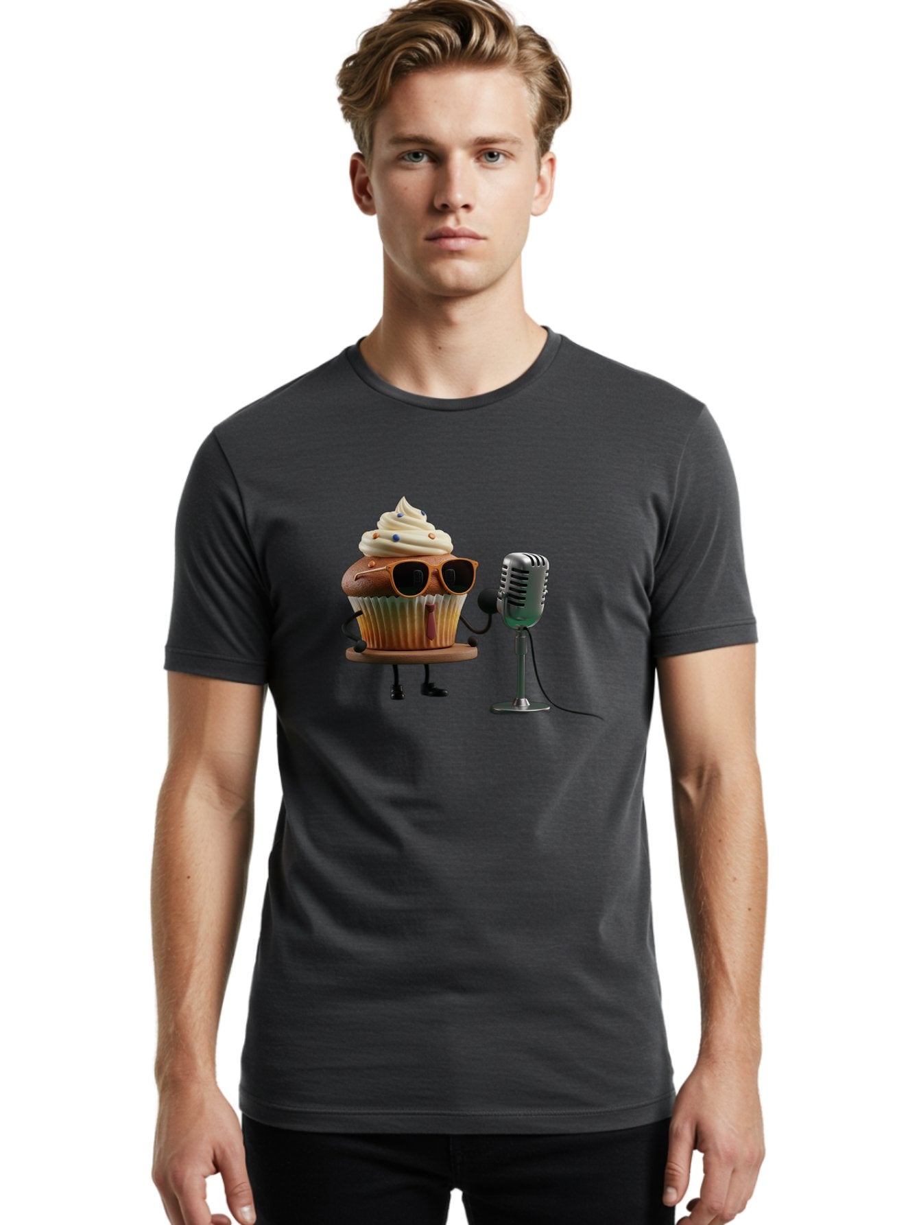Cupcake-With-Sunglasses Men'S Graphic Tee, 100% Cotton, Comfortable Casual Summer Wear, Machine Washable, Vintage Camera, Old Camera, Antique Camera, Black Camera, Classic Photography, Photography Equipment, Nostalgic Device, Film Camera, Bah878 19