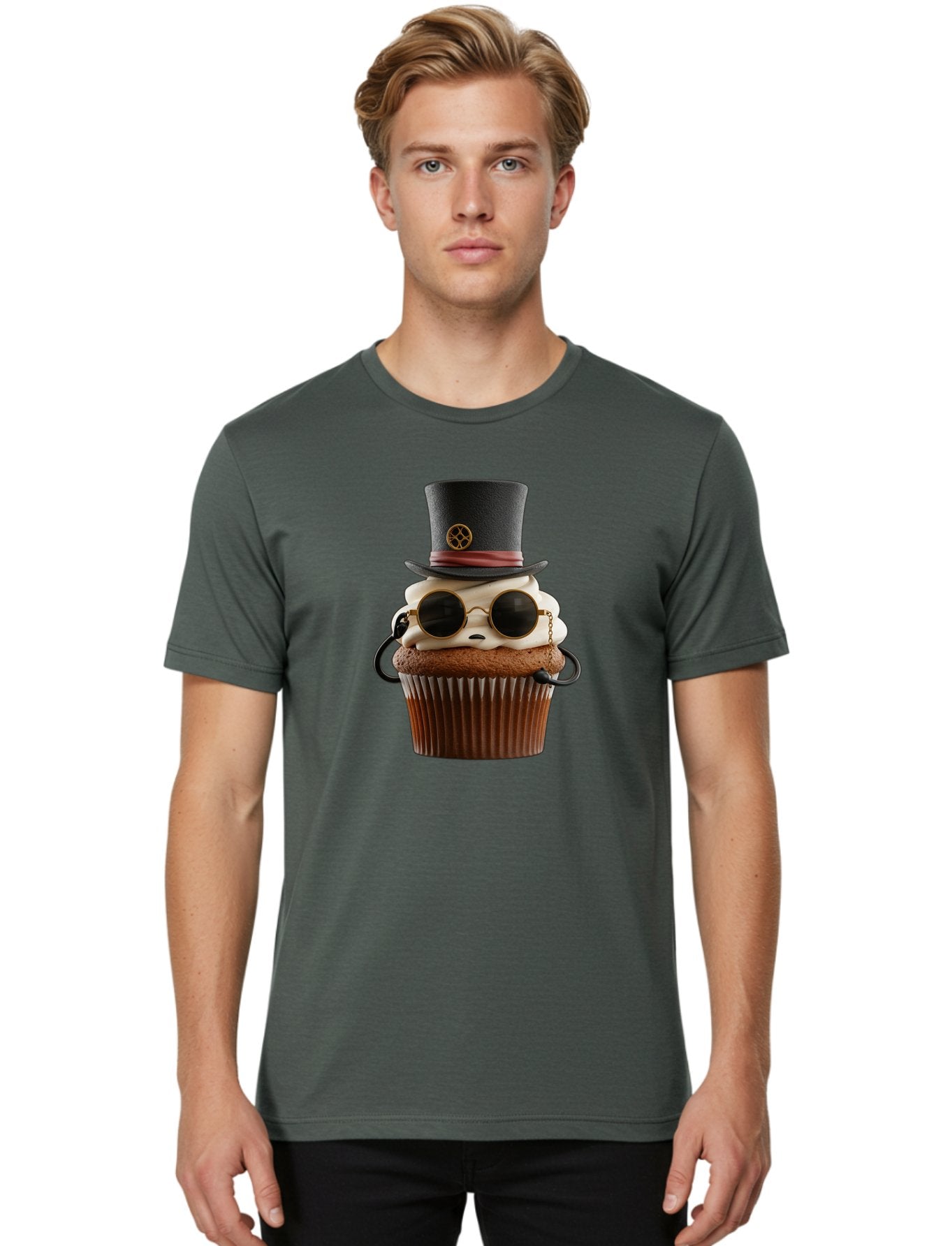 Cupcake-With-Top-Hat-And-Sunglasses Men'S Graphic Tee, 100% Cotton, Comfortable Casual Summer Wear, Machine Washable, Vintage Camera, Old Camera, Antique Camera, Black Camera, Classic Photography, Photography Equipment, Nostalgic Device, Bah879 28