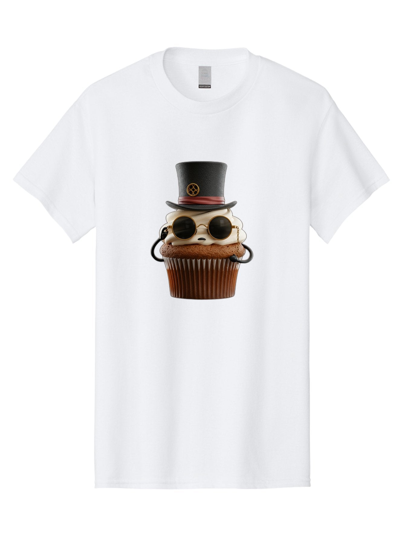 Cupcake-With-Top-Hat-And-Sunglasses Men'S Graphic Tee, 100% Cotton, Comfortable Casual Summer Wear, Machine Washable, Vintage Camera, Old Camera, Antique Camera, Black Camera, Classic Photography, Photography Equipment, Nostalgic Device, Bah879 4