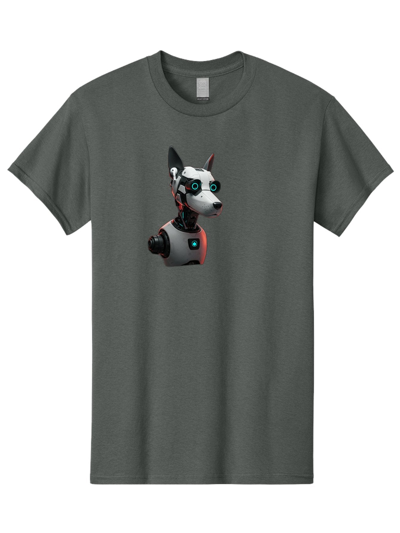 Cybernetic-Dog-Head Men'S Graphic Tee, 100% Cotton, Comfortable Casual Summer Wear, Machine Washable, Vintage Camera, Old Camera, Antique Camera, Black Camera, Classic Photography, Photography Equipment, Nostalgic Device, Film Camera, Bah887