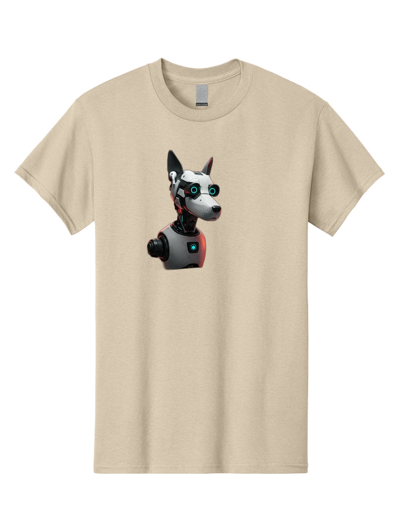 Cybernetic-Dog-Head Men'S Graphic Tee, 100% Cotton, Comfortable Casual Summer Wear, Machine Washable, Vintage Camera, Old Camera, Antique Camera, Black Camera, Classic Photography, Photography Equipment, Nostalgic Device, Film Camera, Bah887