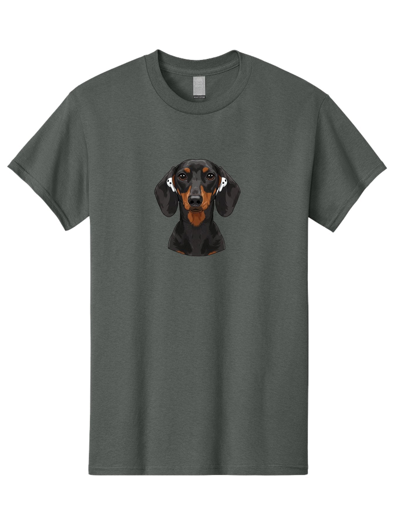 Dachshund-With-Airpods Men'S Graphic Tee, 100% Cotton, Comfortable Casual Summer Wear, Machine Washable, Vintage Camera, Old Camera, Antique Camera, Black Camera, Classic Photography, Photography Equipment, Nostalgic Device, Film Camera, Bah892 8