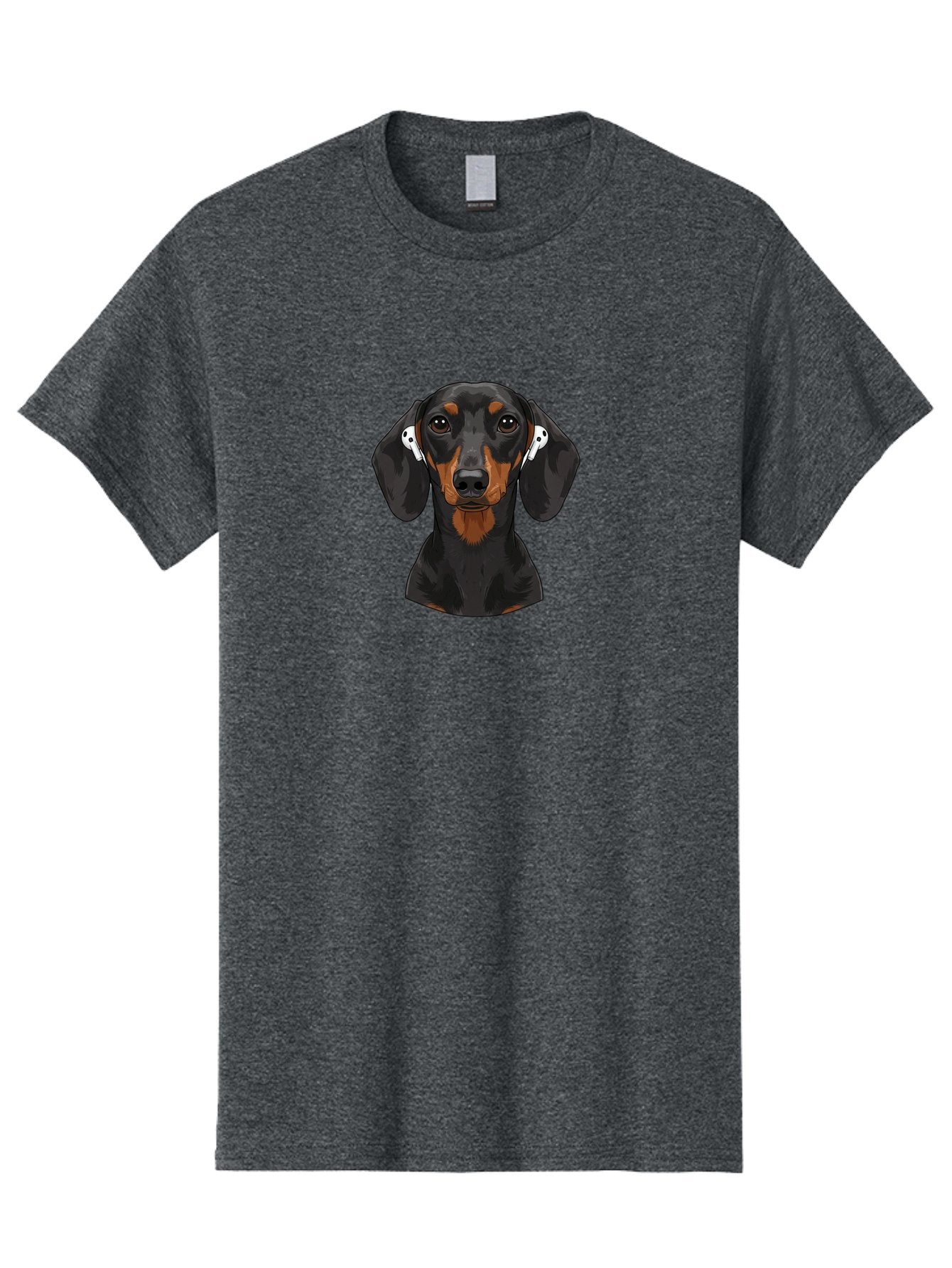 Dachshund-With-Airpods Men'S Graphic Tee, 100% Cotton, Comfortable Casual Summer Wear, Machine Washable, Vintage Camera, Old Camera, Antique Camera, Black Camera, Classic Photography, Photography Equipment, Nostalgic Device, Film Camera, Bah892