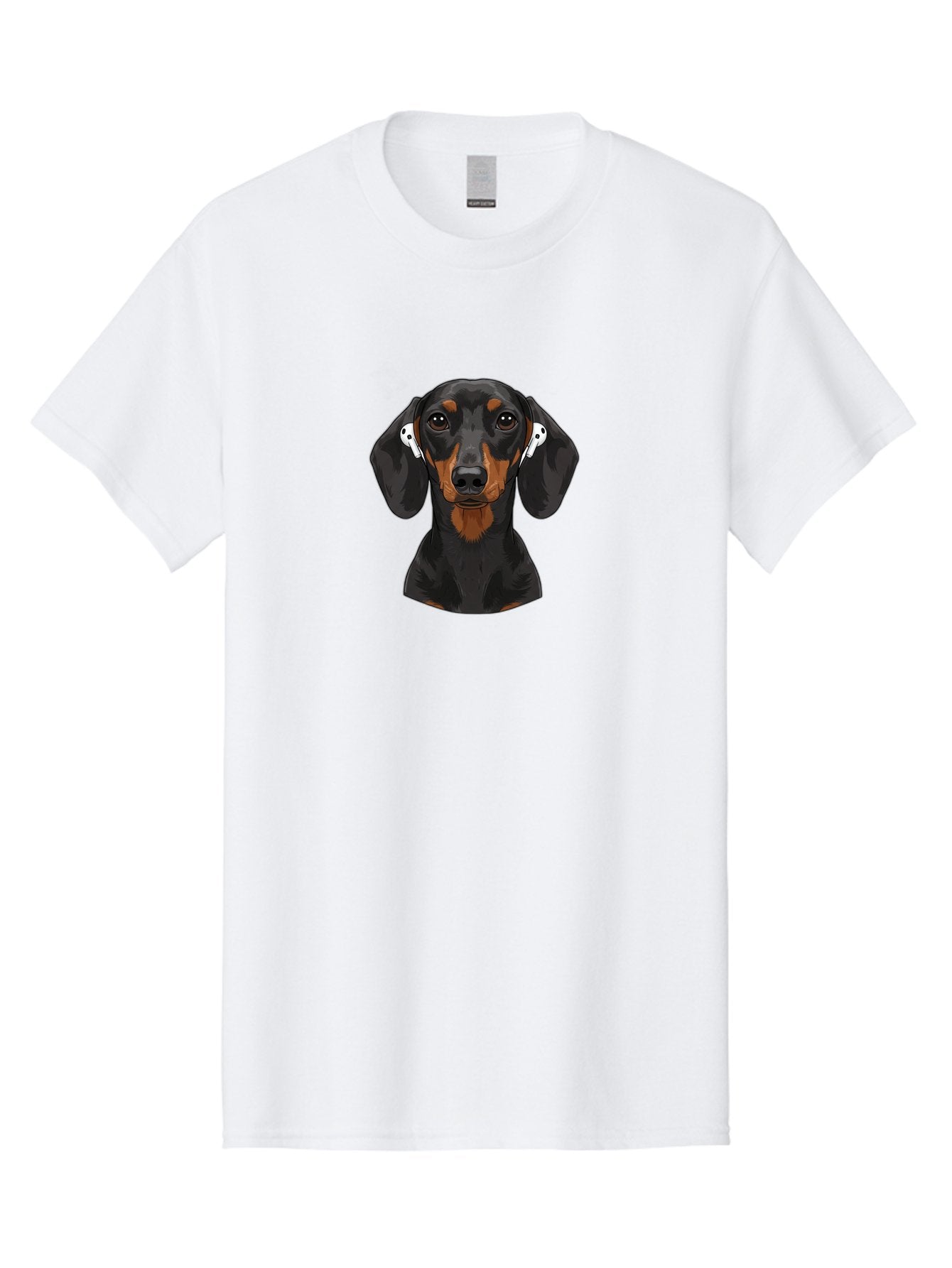 Dachshund-With-Airpods Men'S Graphic Tee, 100% Cotton, Comfortable Casual Summer Wear, Machine Washable, Vintage Camera, Old Camera, Antique Camera, Black Camera, Classic Photography, Photography Equipment, Nostalgic Device, Film Camera, Bah892 6
