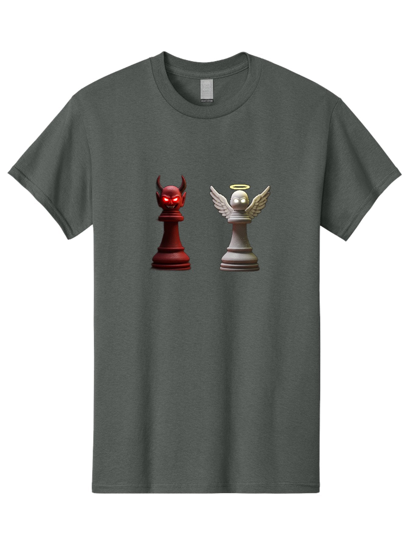Devil-And-Angel-Chess-Pieces Men'S Graphic Tee, 100% Cotton, Comfortable Casual Summer Wear, Machine Washable, Vintage Camera, Old Camera, Antique Camera, Black Camera, Classic Photography, Photography Equipment, Nostalgic Device, Film Camera, Bah898 11