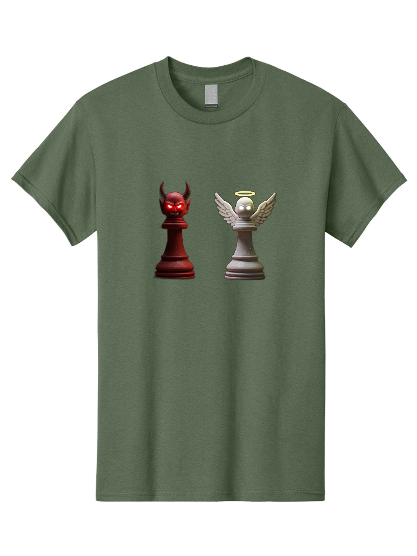 Devil-And-Angel-Chess-Pieces Men'S Graphic Tee, 100% Cotton, Comfortable Casual Summer Wear, Machine Washable, Vintage Camera, Old Camera, Antique Camera, Black Camera, Classic Photography, Photography Equipment, Nostalgic Device, Film Camera, Bah898 12