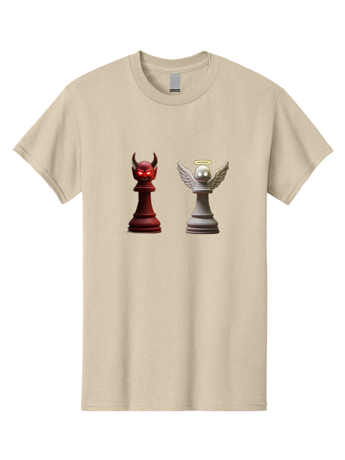 Devil-And-Angel-Chess-Pieces Men'S Graphic Tee, 100% Cotton, Comfortable Casual Summer Wear, Machine Washable, Vintage Camera, Old Camera, Antique Camera, Black Camera, Classic Photography, Photography Equipment, Nostalgic Device, Film Camera, Bah898 10