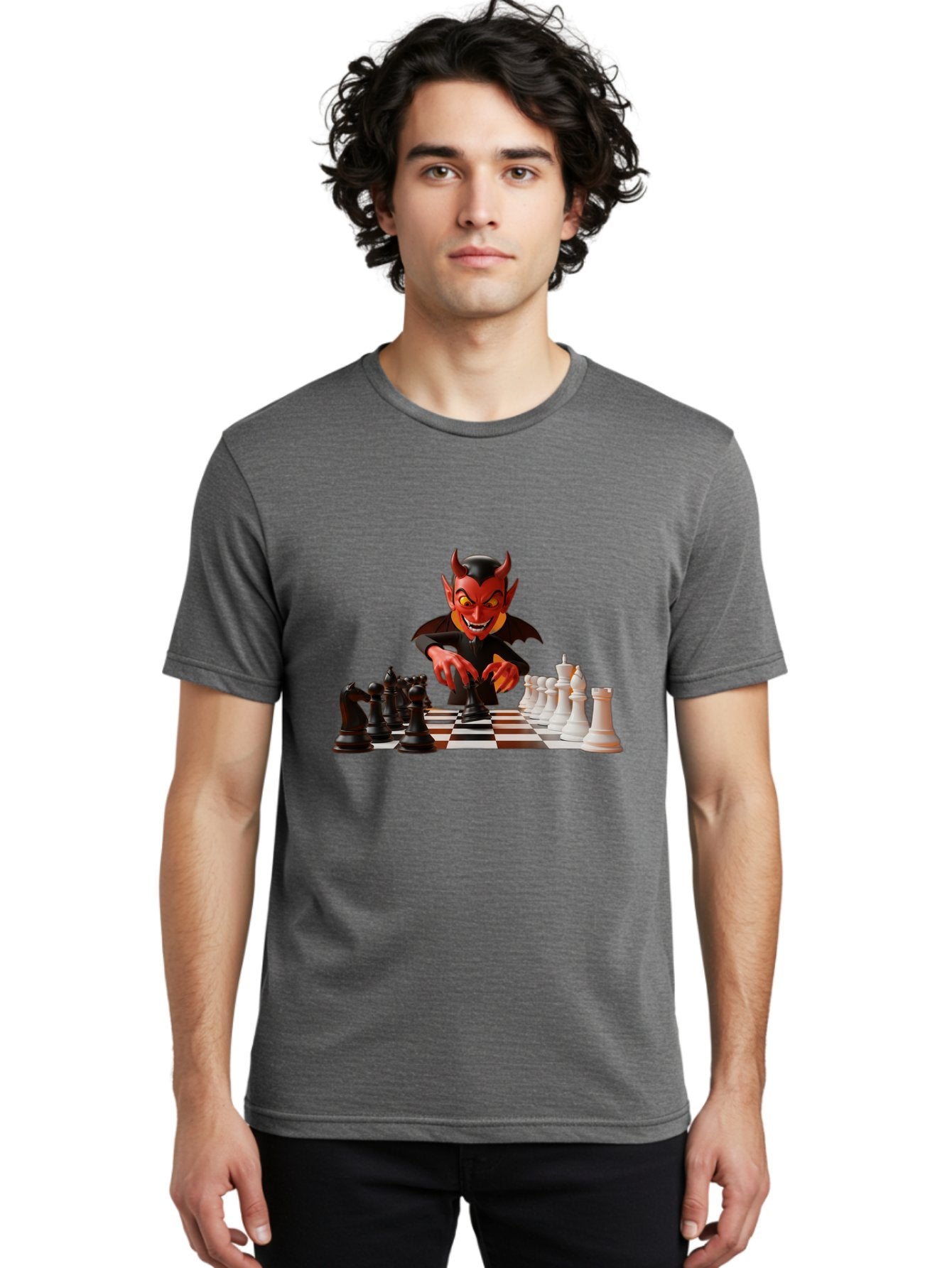 Devil-Playing-Chess Men'S Graphic Tee, 100% Cotton, Comfortable Casual Summer Wear, Machine Washable, Vintage Camera, Old Camera, Antique Camera, Black Camera, Classic Photography, Photography Equipment, Nostalgic Device, Film Camera, Bah902 16